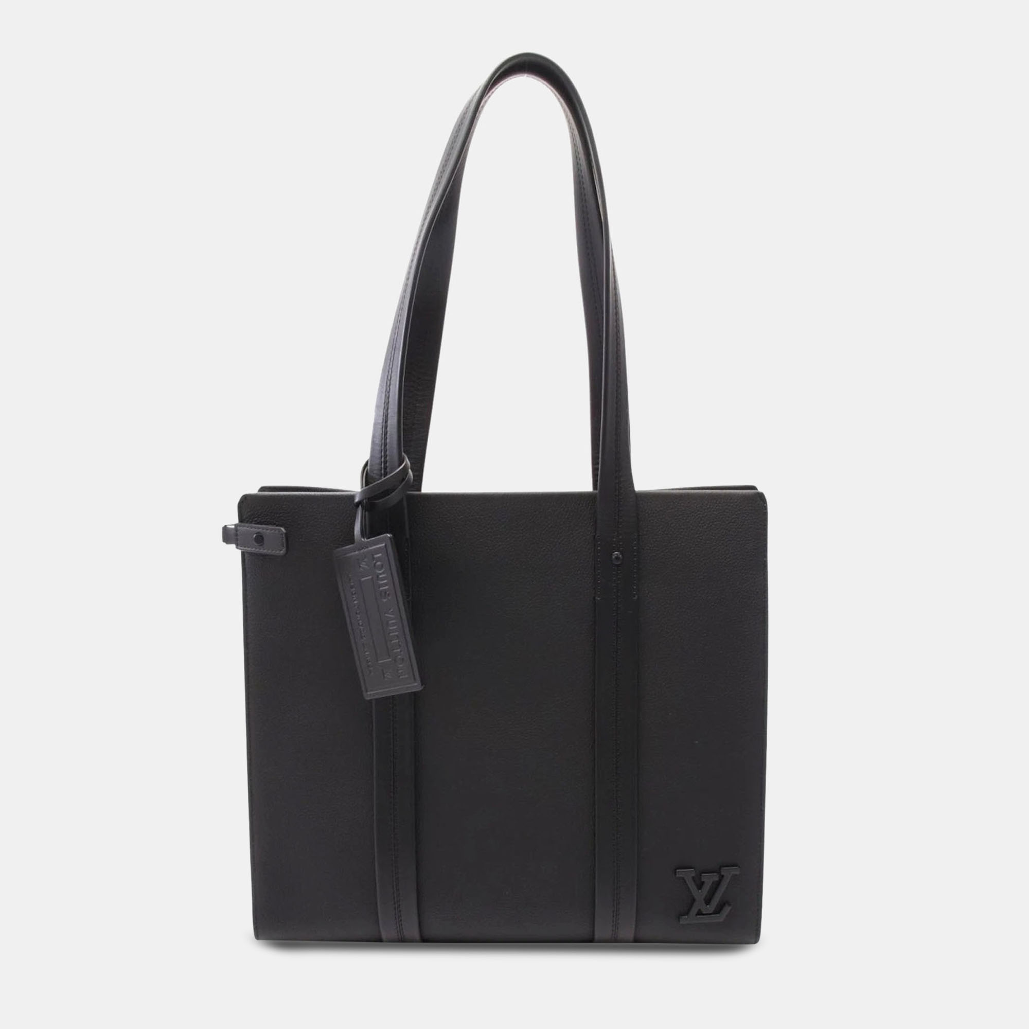 

Louis Vuitton Noir Aerogram Leather Takeoff Tote Bag, Black