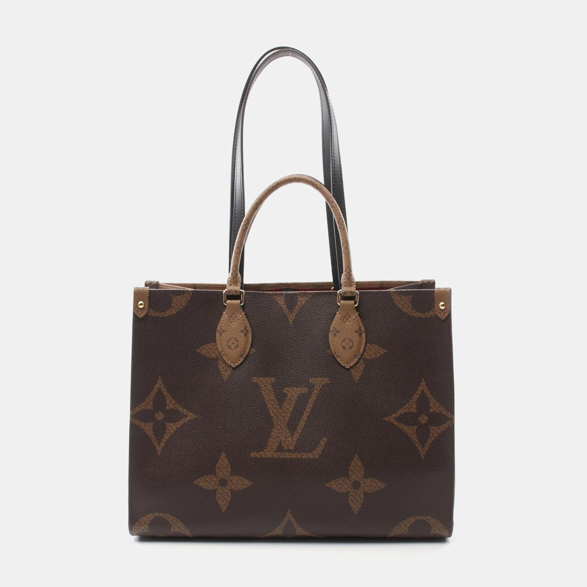 

Louis Vuitton Monogram Giant Reverse On The Go MM Tote Bag, Brown