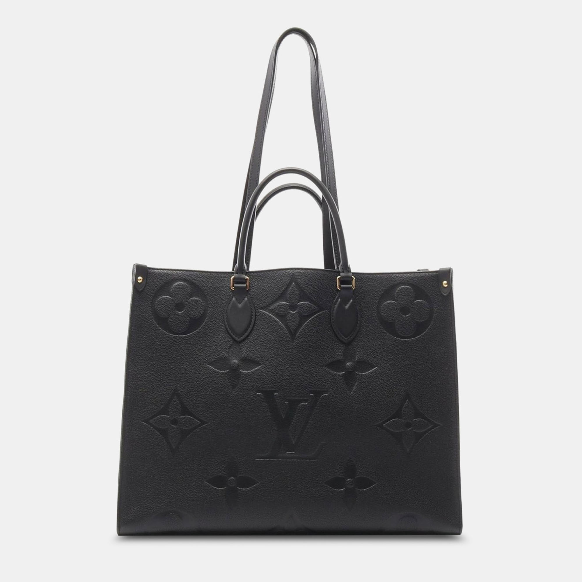 

Louis Vuitton Noir Monogram Empreinte On-The-Go GM Tote Bag, Black