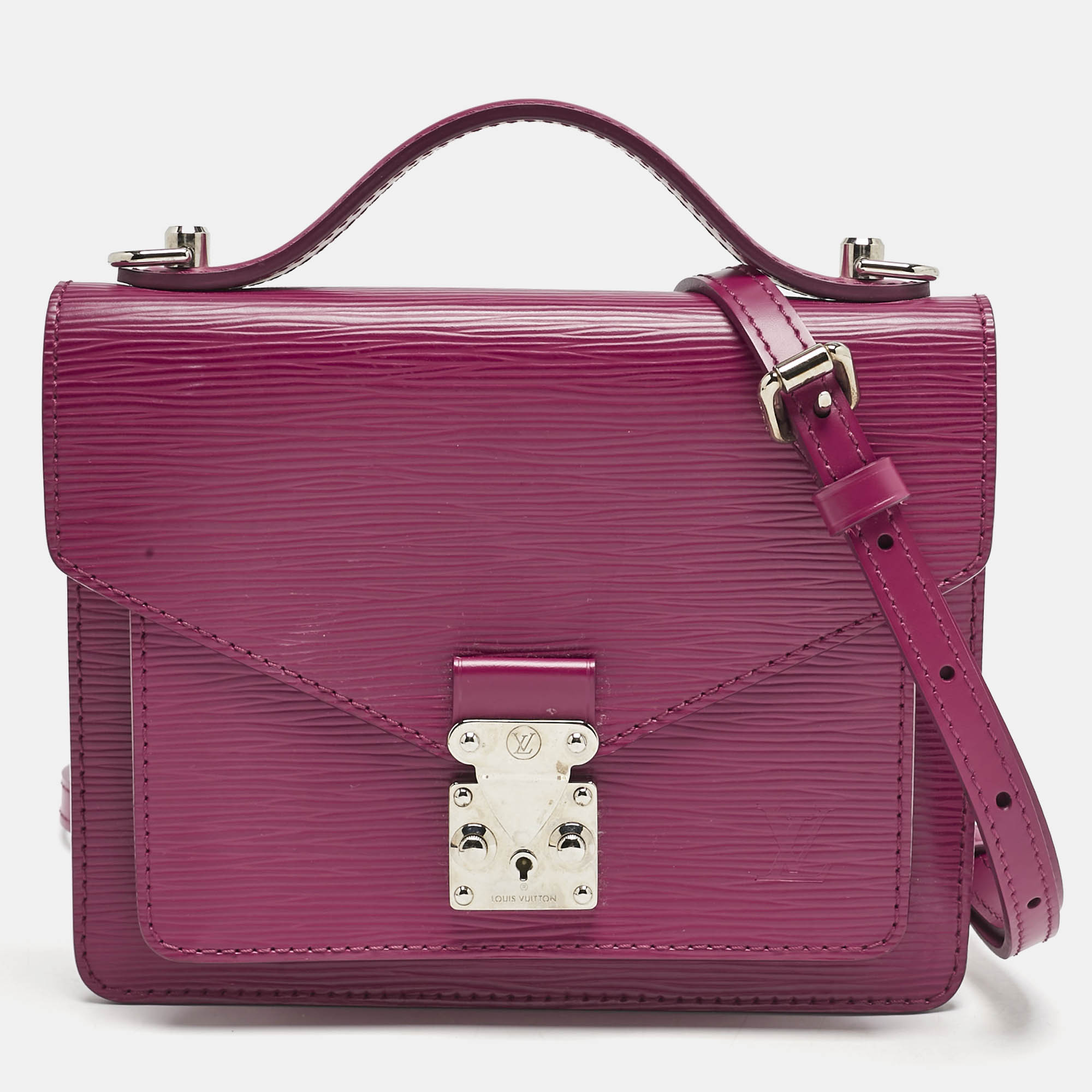 

Louis Vuitton Grenade Epi Leather Monceau BB Bag, Red