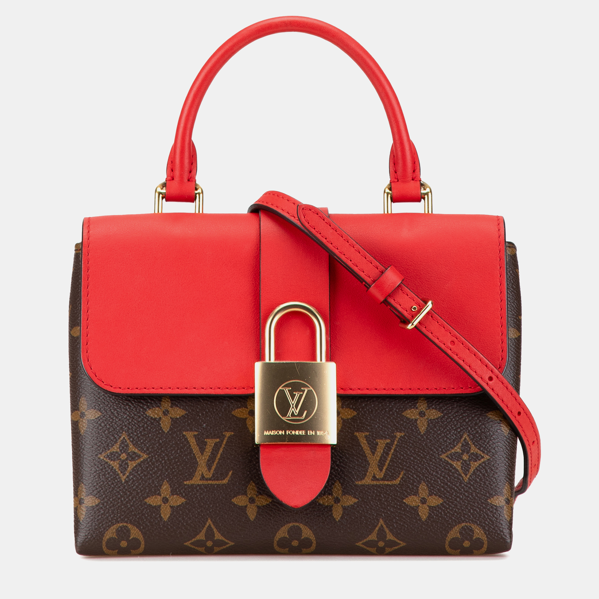 

Louis Vuitton Brown Red Monogram Locky BB