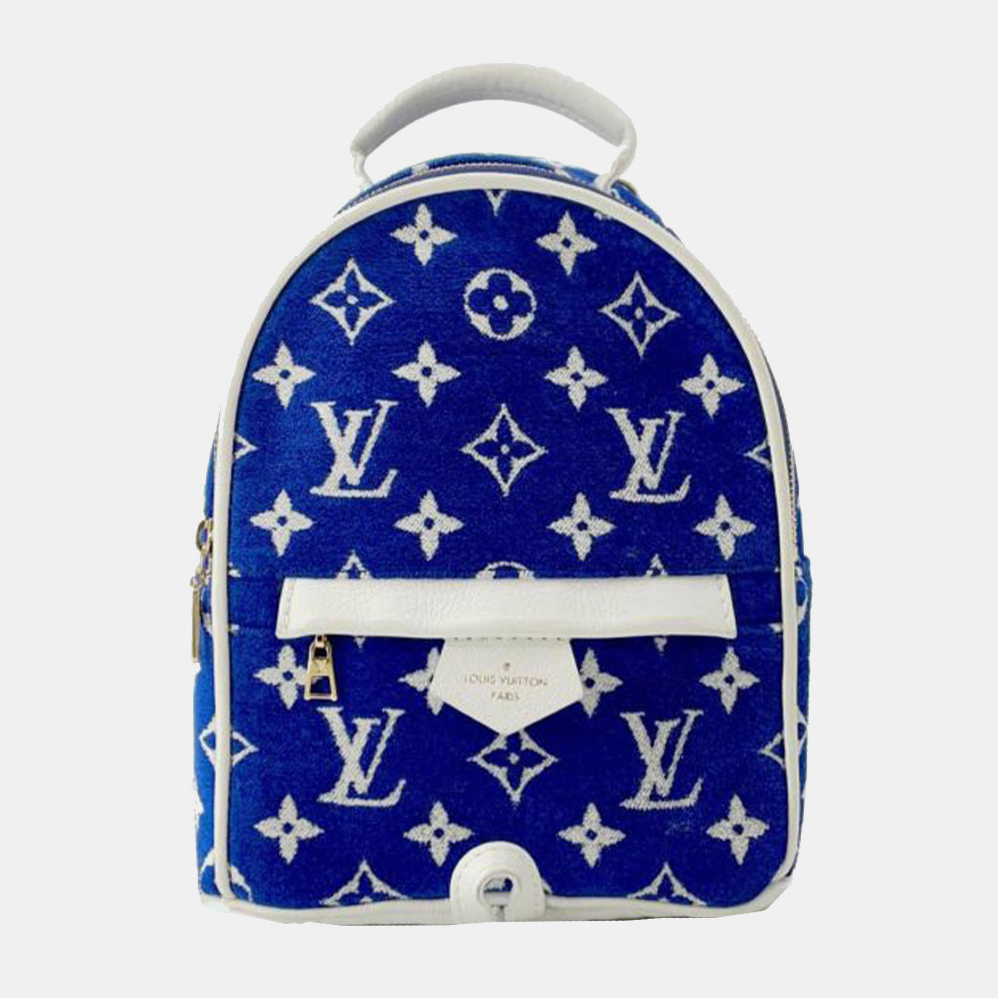 

Louis Vuitton Blue Monogram Jacquard Velvet Mini Palm Springs
