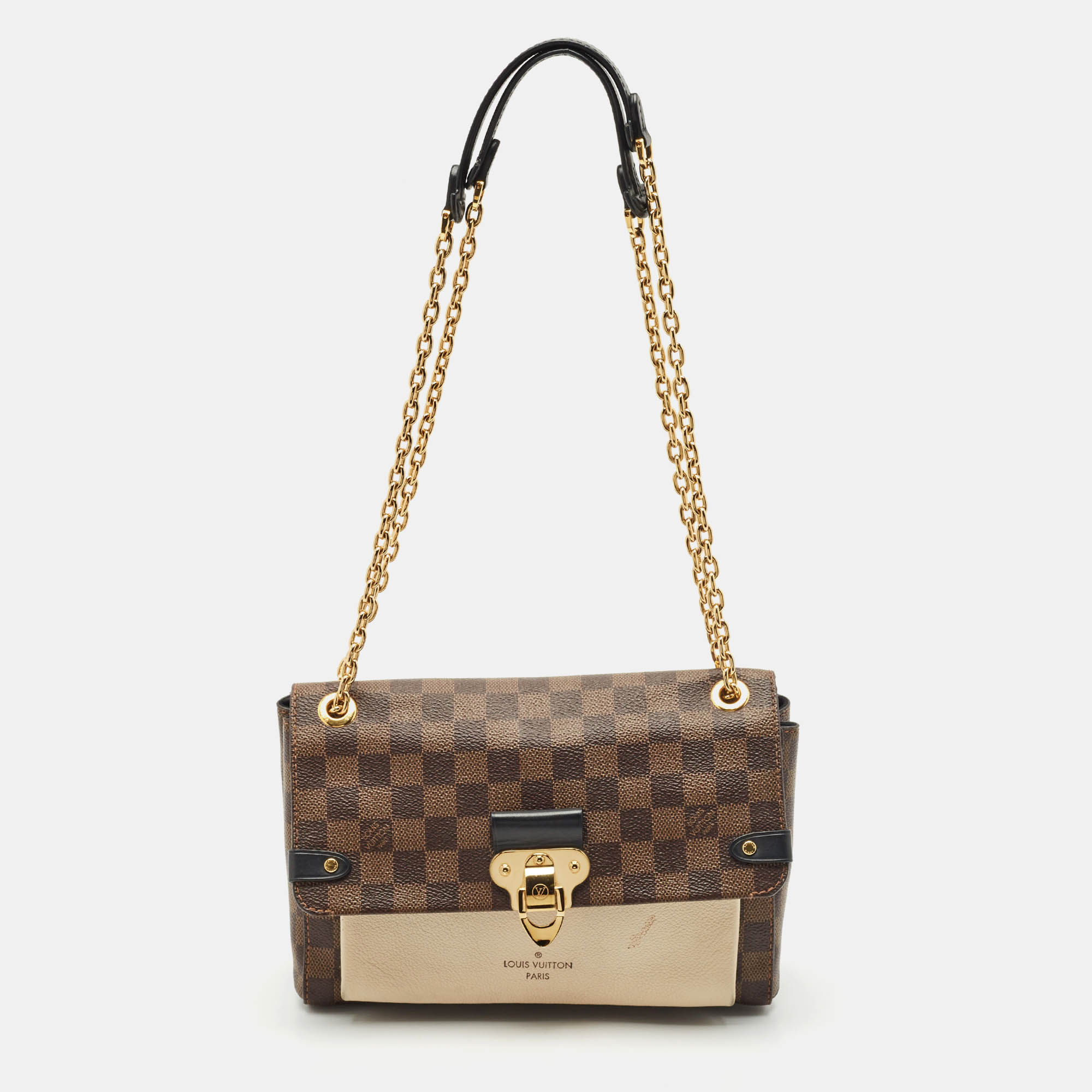 

Louis Vuitton Creme Damier Ebene Canvas Vavin PM Bag, Beige