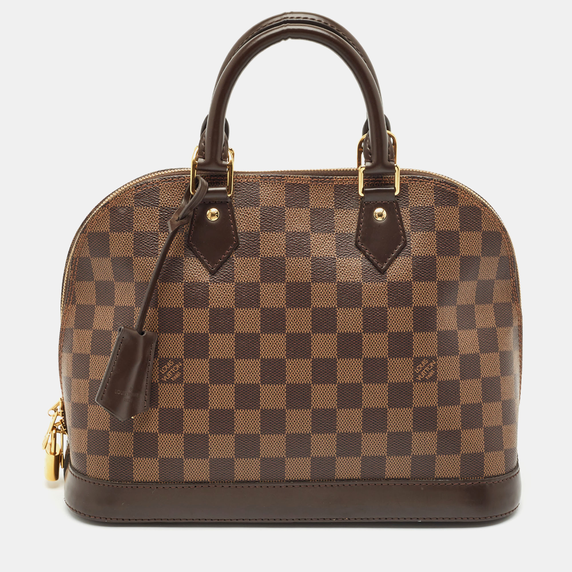 

Louis Vuitton Damier Ebene Canvas Alma PM Bag, Brown