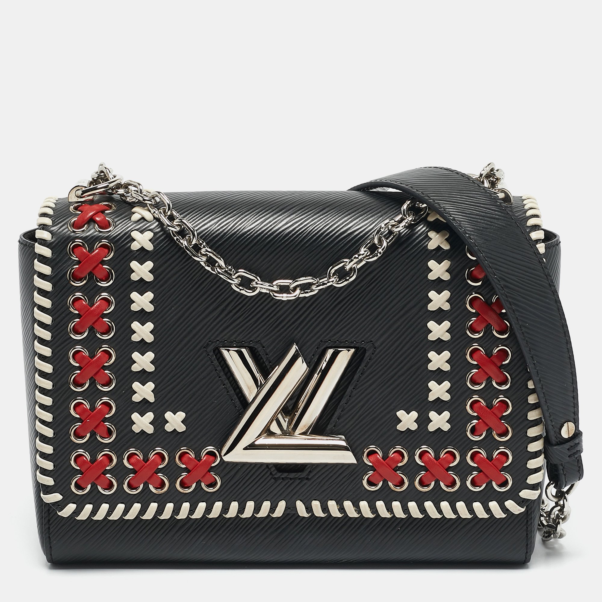 

Louis Vuitton Black Epi Leather Braided Twist MM Bag