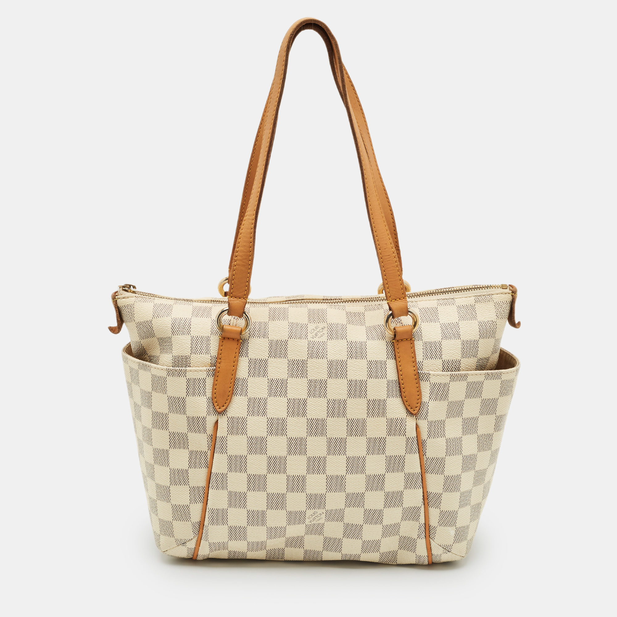 

Louis Vuitton Damier Azur Canvas Totally PM Bag, White