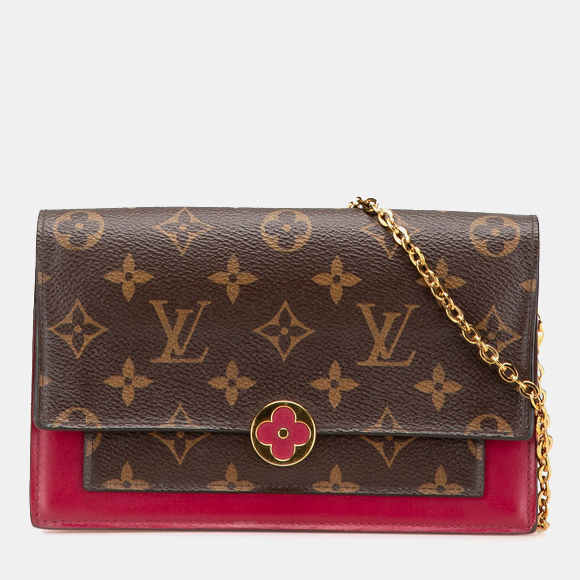 

Louis Vuitton Brown Monogram Flore Wallet On Chain