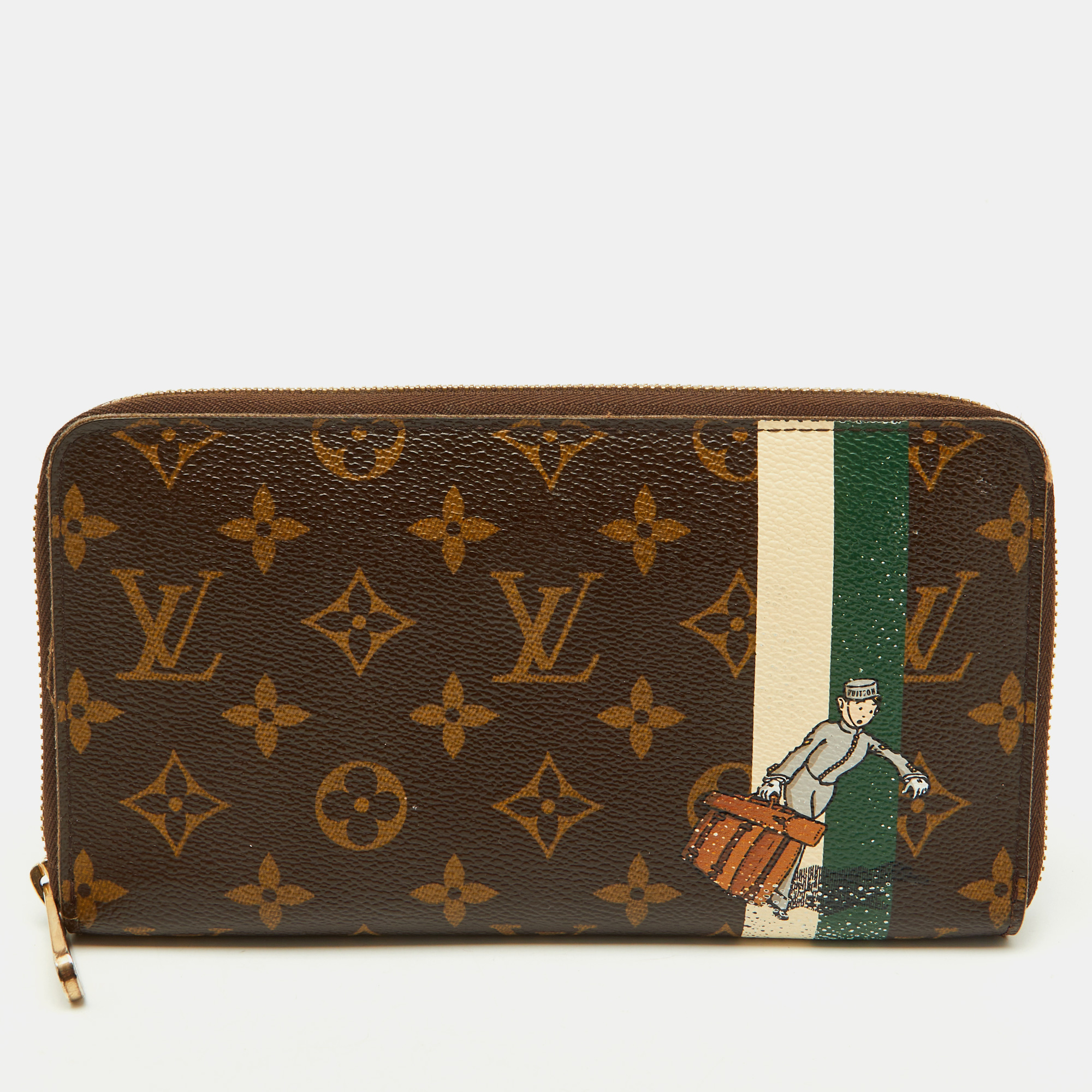 

Louis Vuitton Monogram Canvas Groom Zippy Organiser, Brown