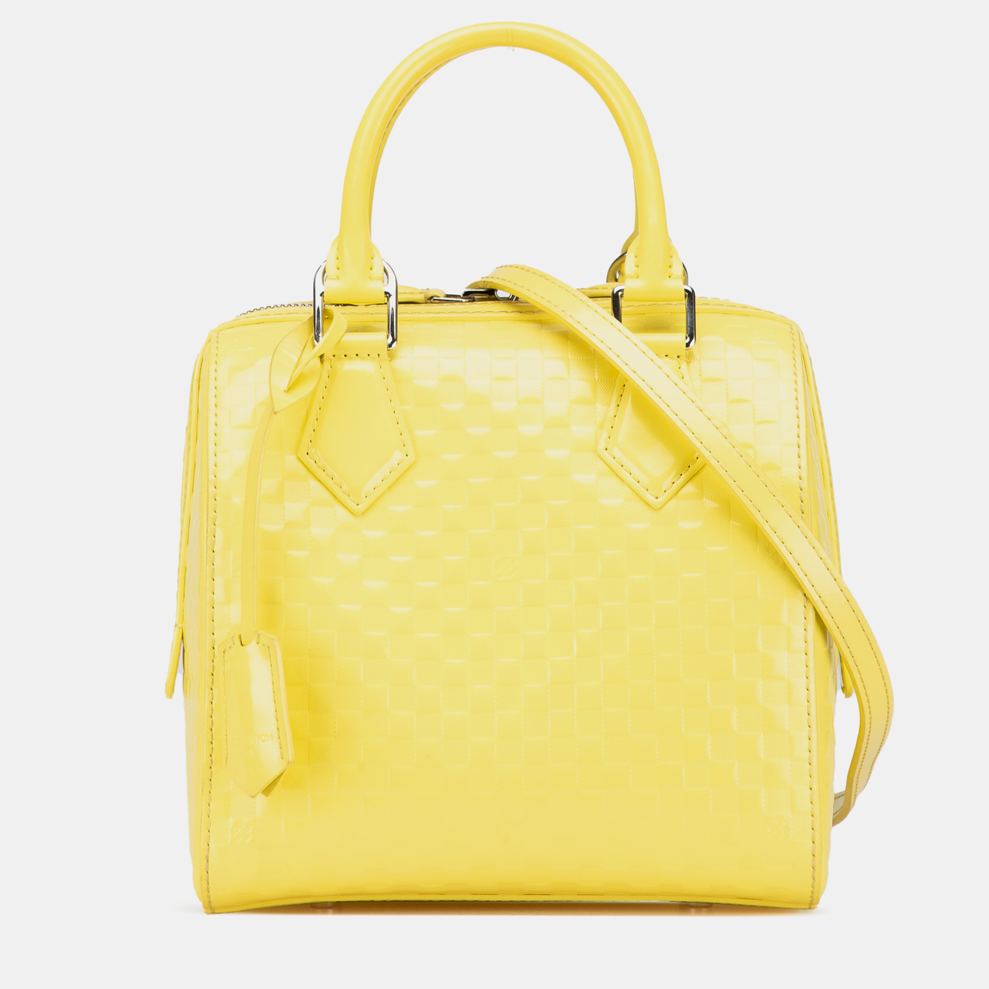 

Louis Vuitton Yellow Damier Facette Speedy Cube PM