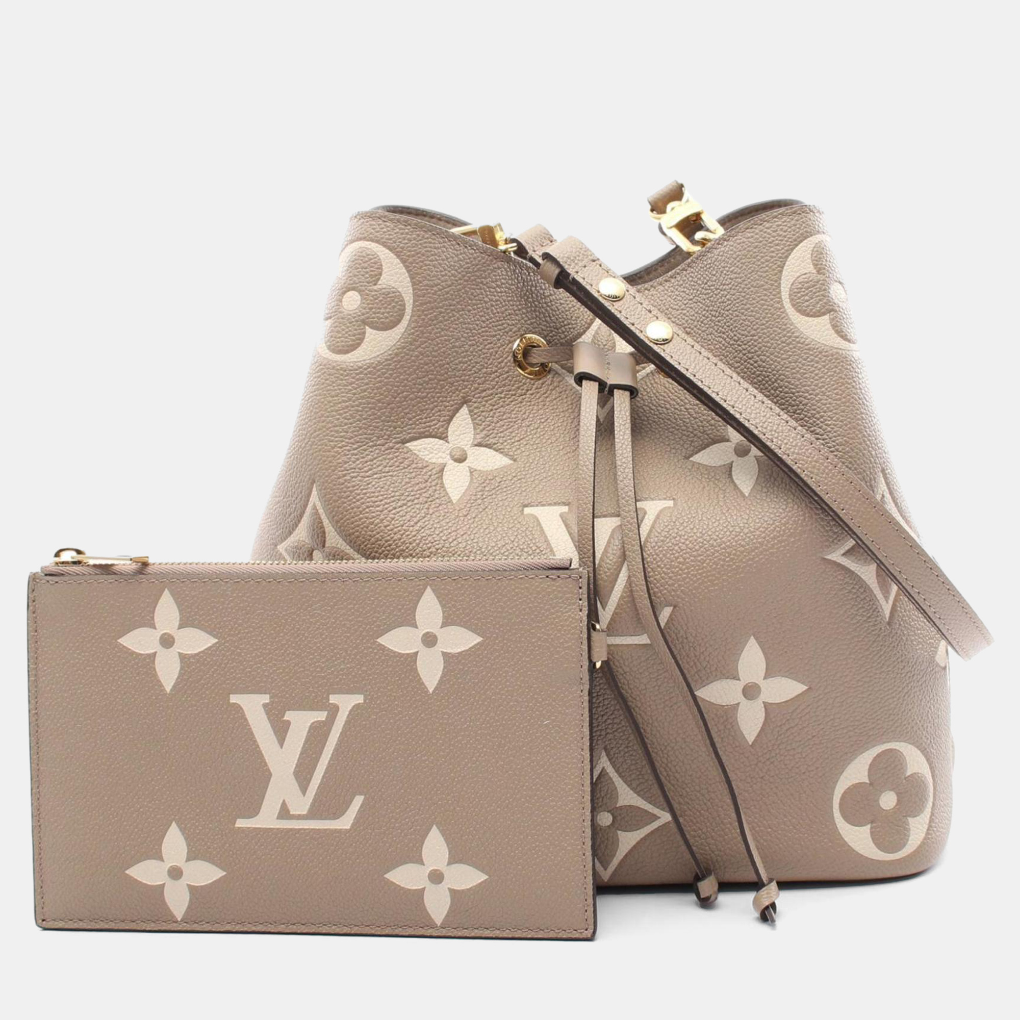 

Louis Vuitton Neonoe Mm Bicolor Shoulder Bag Leather Monogram Empreinte Beige