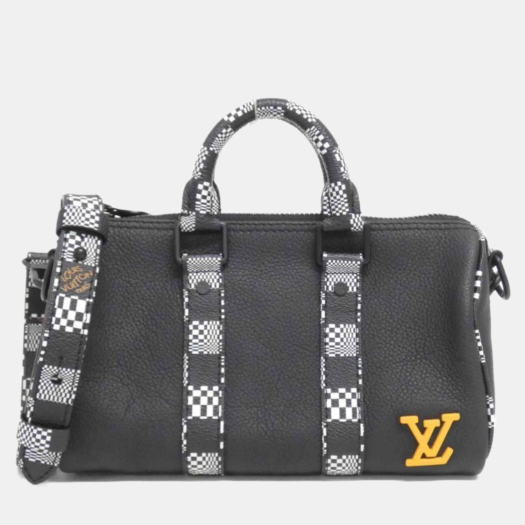 

Louis Vuitton Black Damier Distorted City Keepall Shoulder Bag