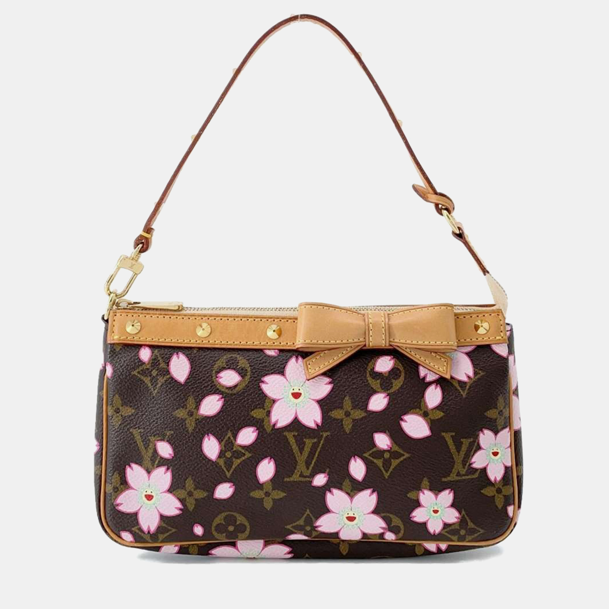 

Louis Vuitton Pochette Accessoires Brown/Pink Monogram Cherry Blossom