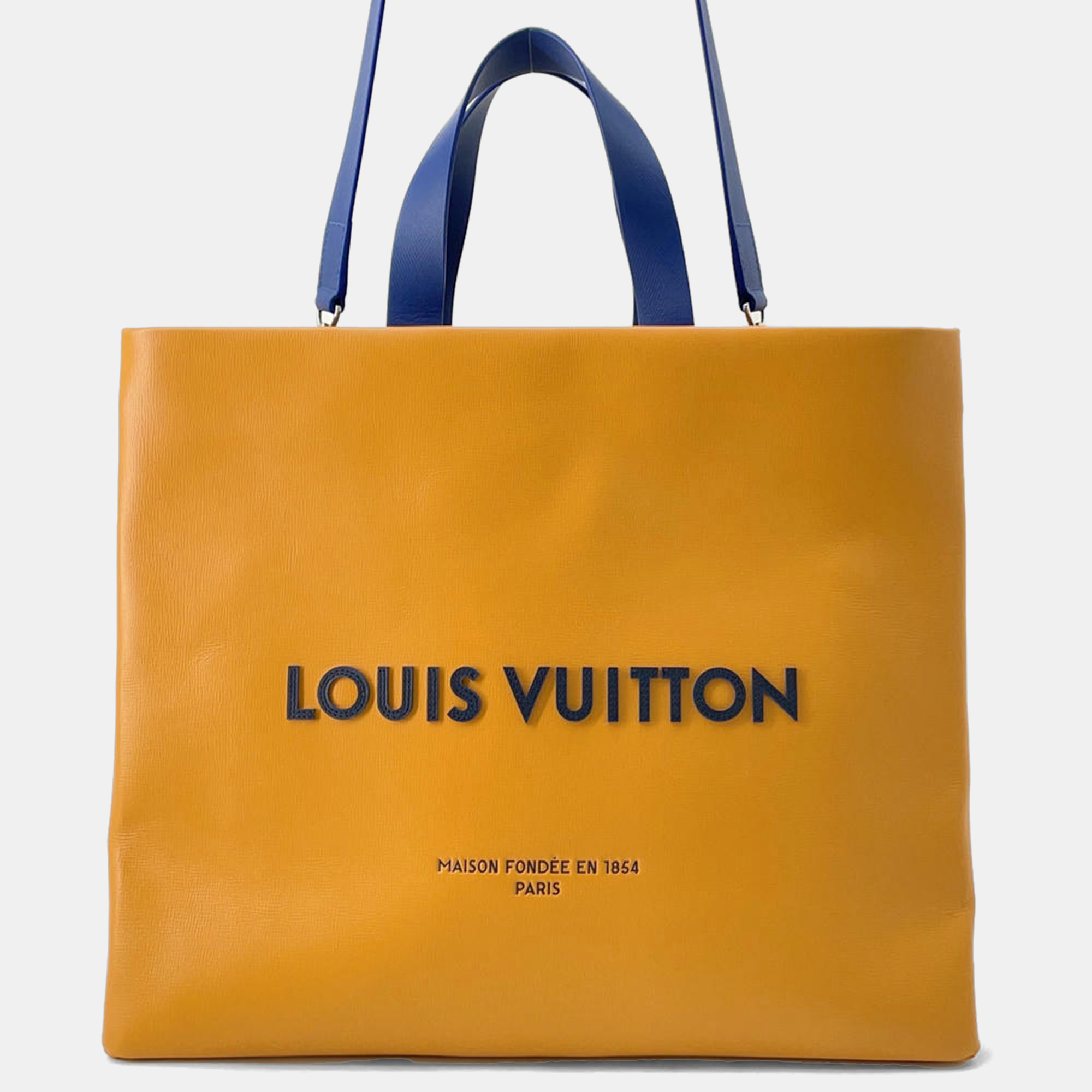 

Louis Vuitton Saffron Leather MM Shopper Tote Bag, Orange