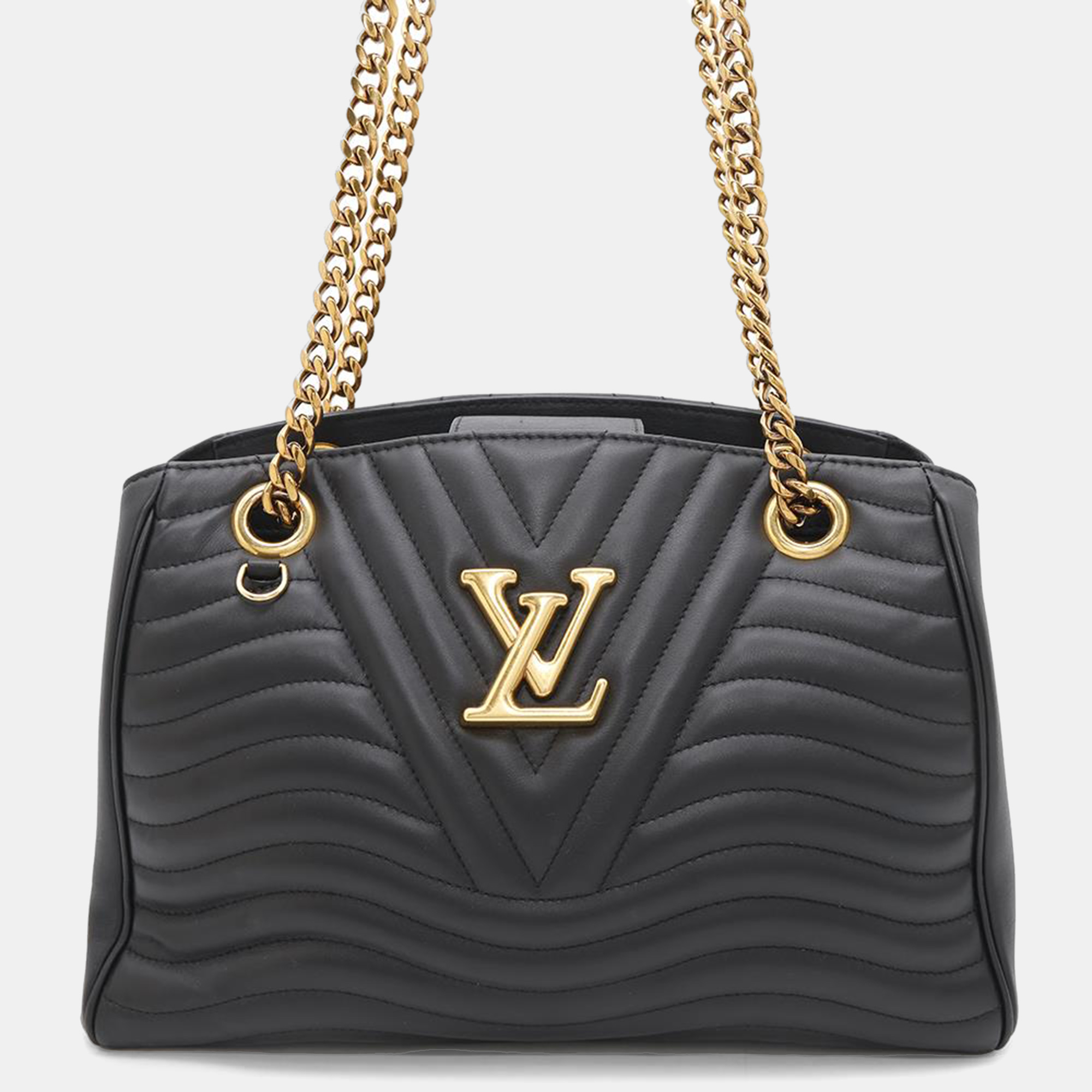 

Louis Vuitton Noir Calf Leather New Wave Chain Tote Bag, Black