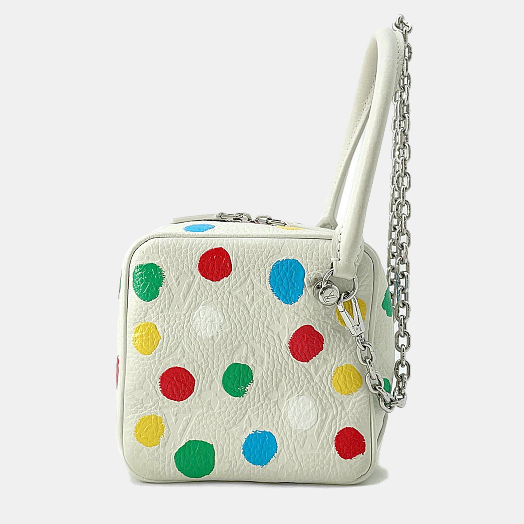 

Louis Vuitton White/Multicolor Monogram Empreinte Leather LV X YK Square Bag