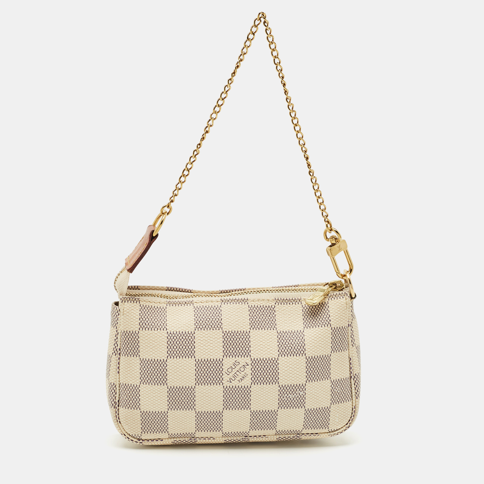 

Louis Vuitton Damier Azur Canvas Mini Pochette Accessoires, Grey