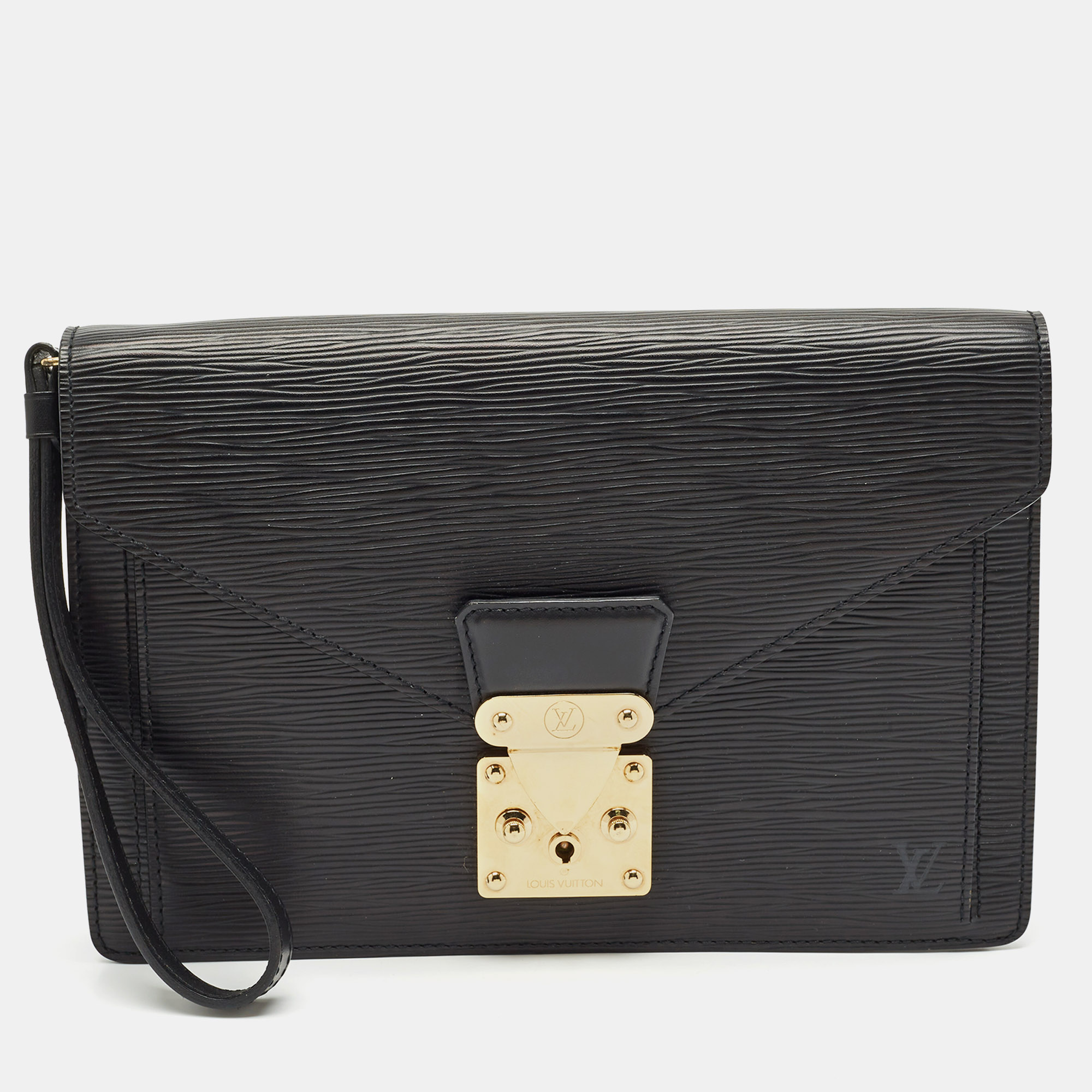 

Louis Vuitton Black Epi Leather Sellier Dragonne Clutch
