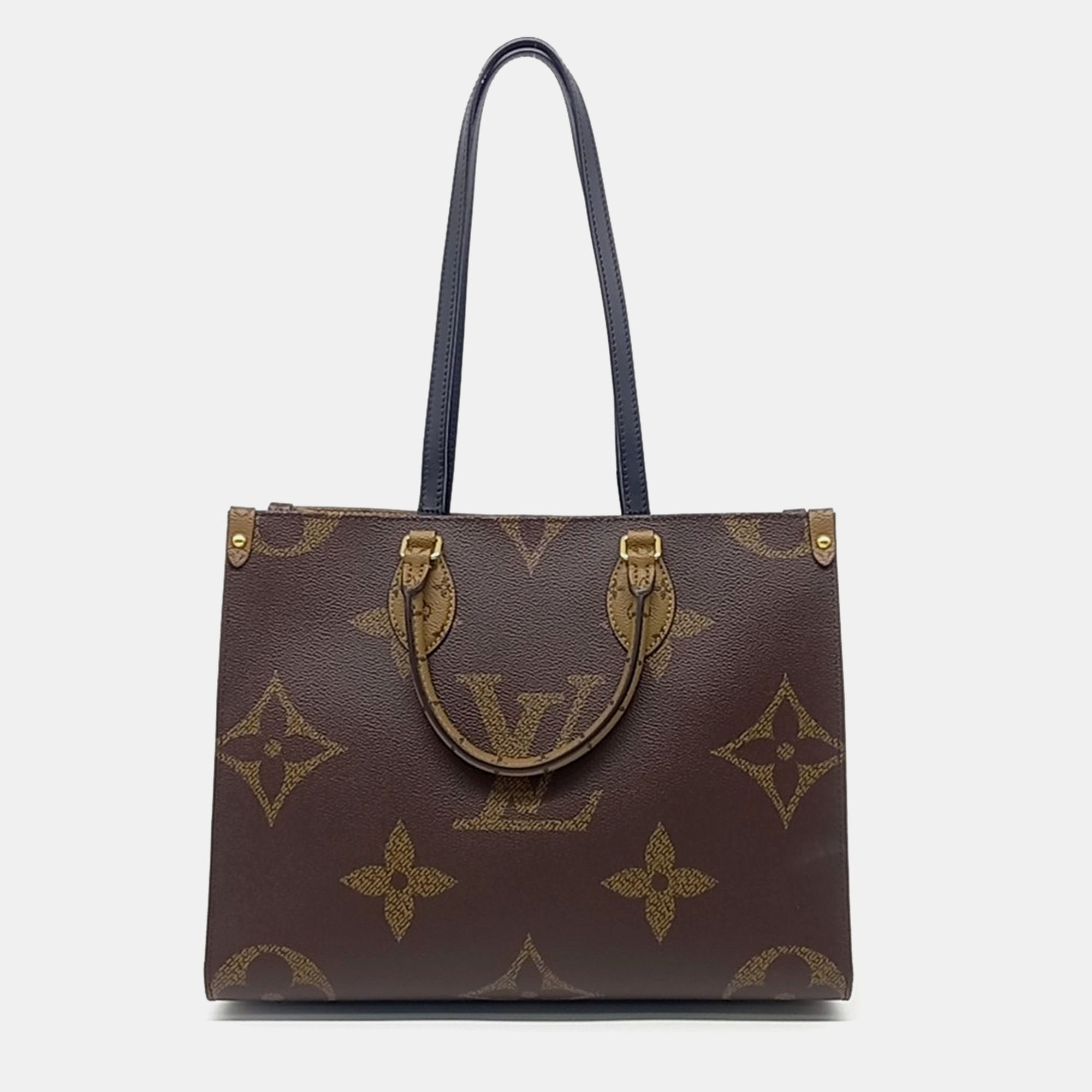 

Louis Vuitton Brown Coated Canvas Monogram On the Go MM bag