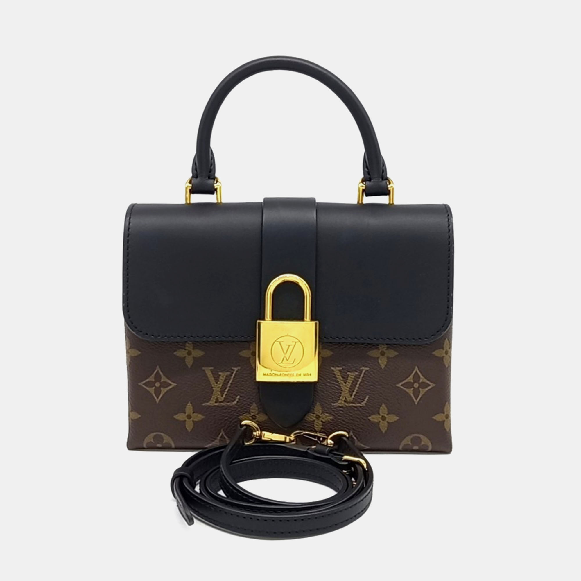 

Louis Vuitton Black Brown Coated Canvas and Leather Rocky BB bag