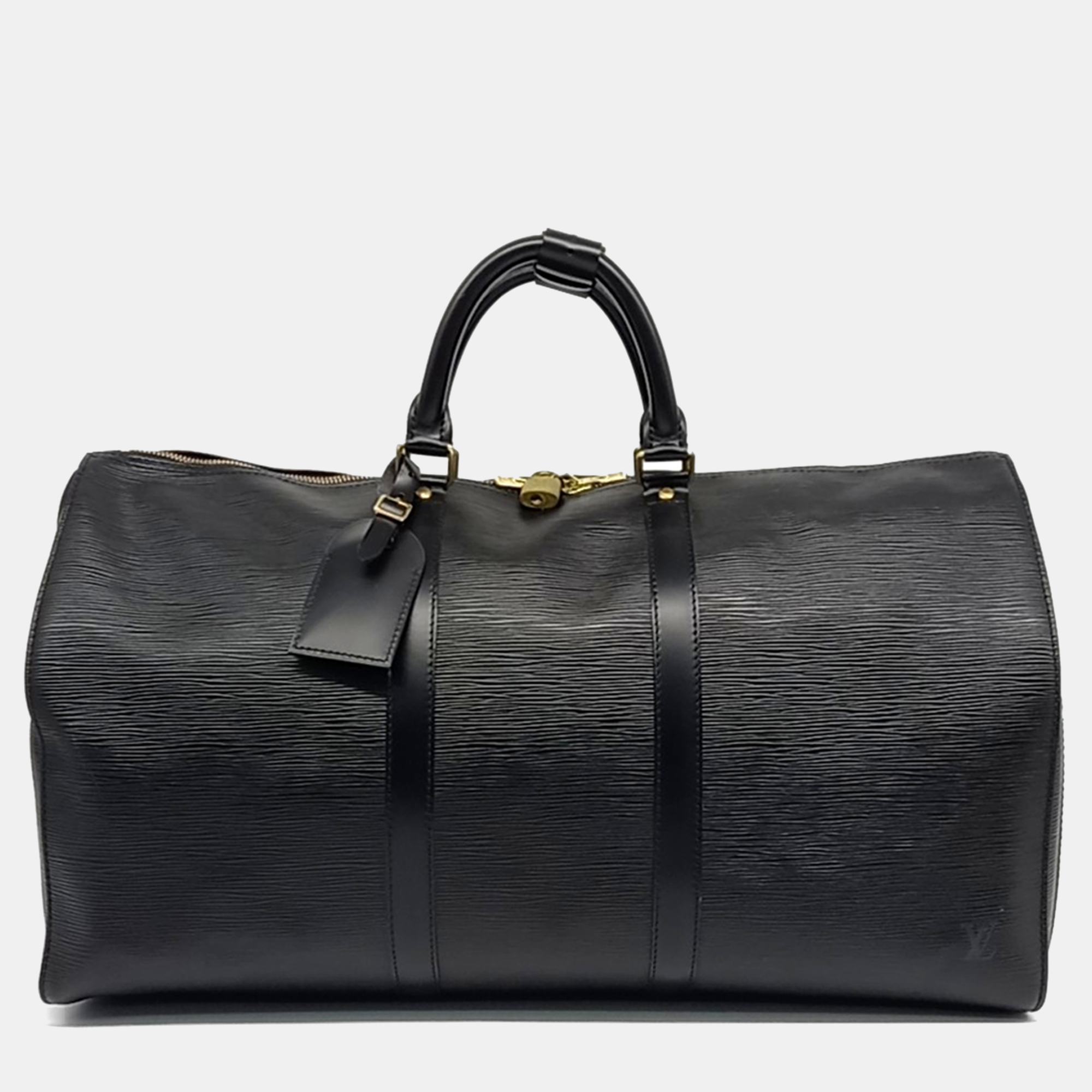 

Louis Vuitton Black Leather Epi Keepall 50 bag