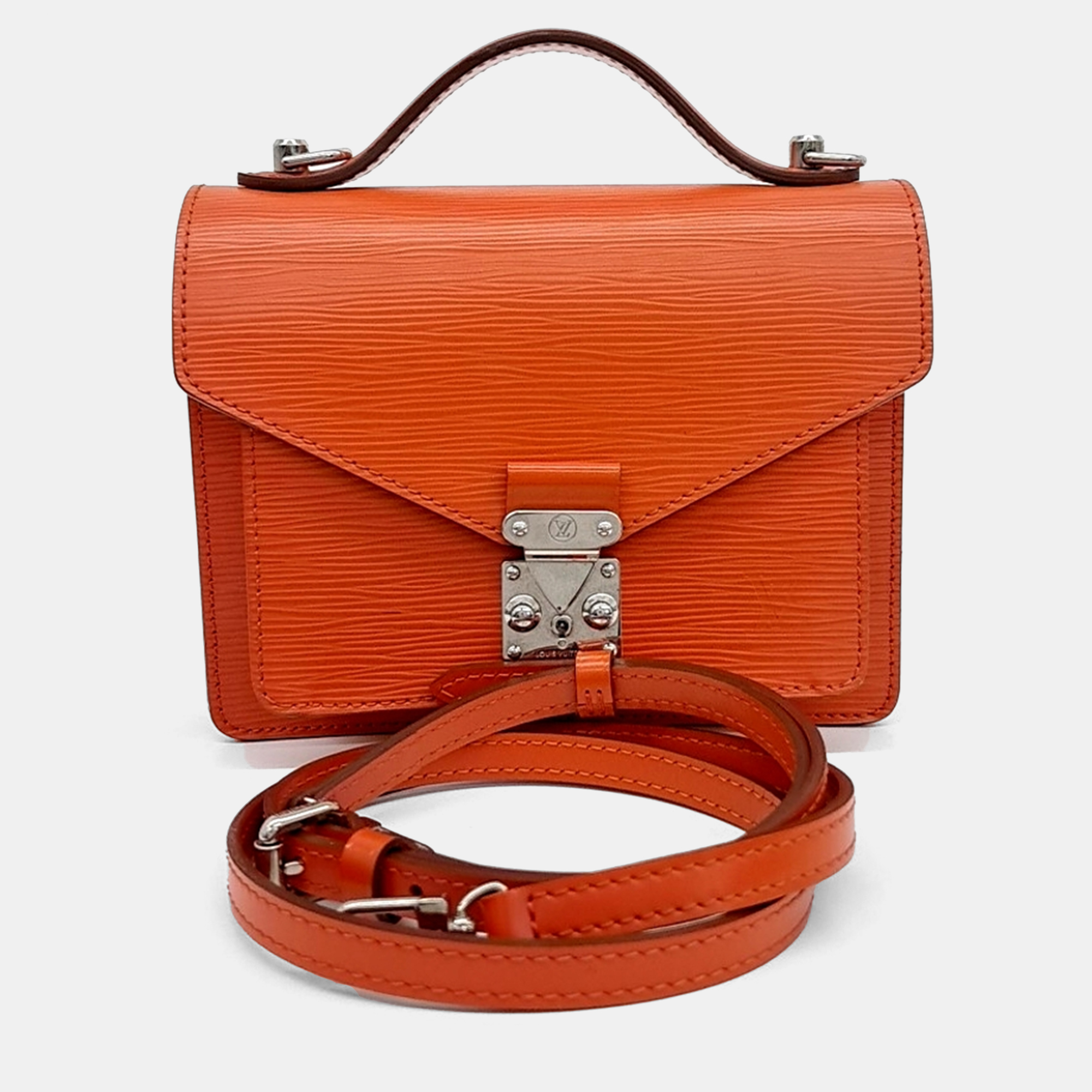 

Louis Vuitton Orange Epi Leather Monceau BB bag