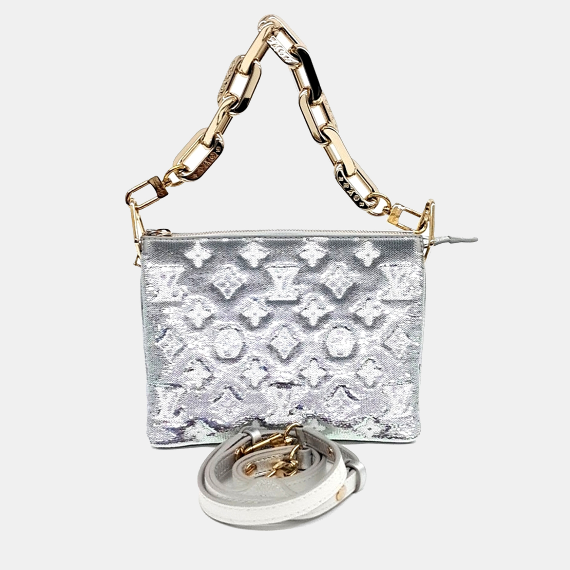 

Louis Vuitton Silver Leather Cusant BB bag