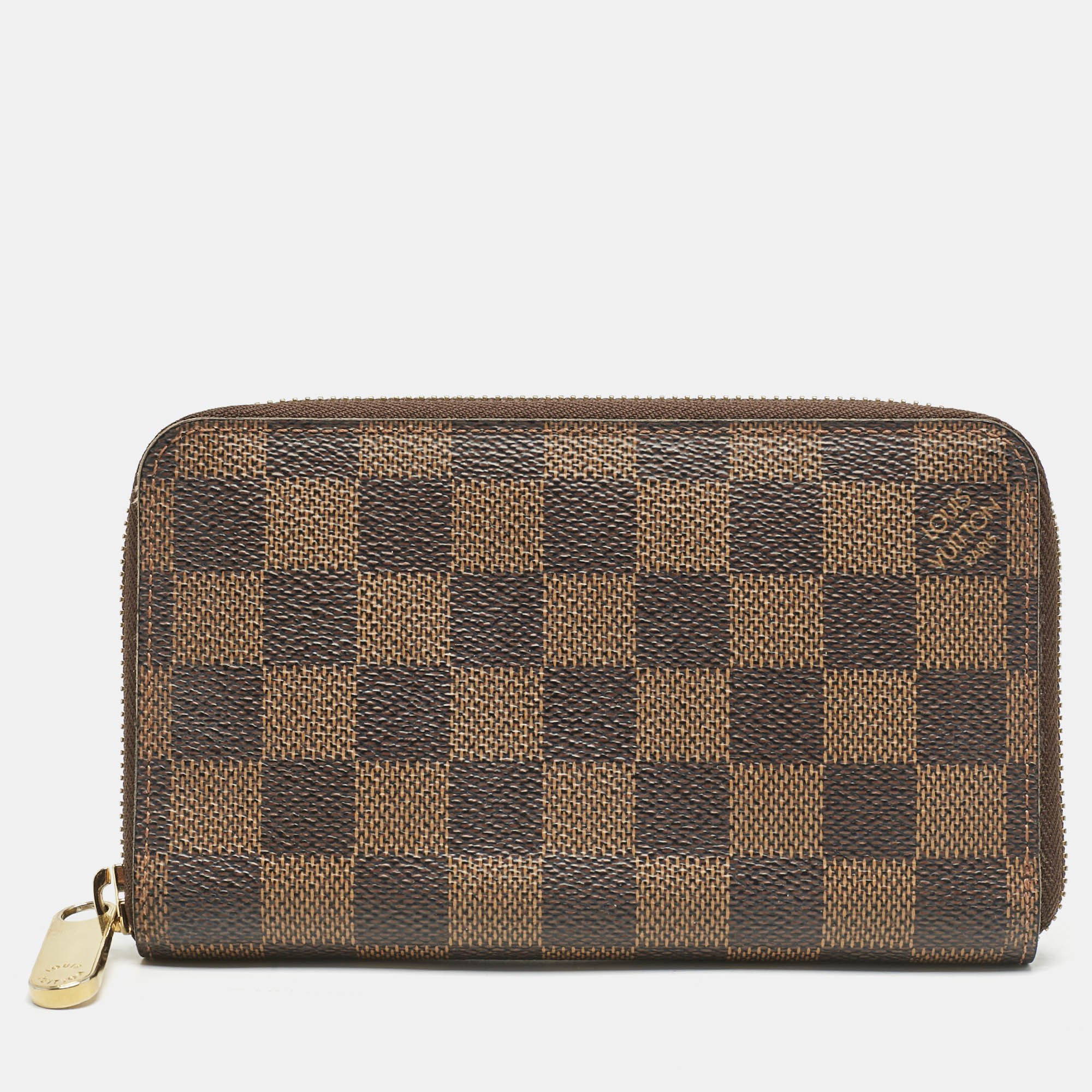 

Louis Vuitton Damier Ebene Canvas Zippy Compact Wallet, Brown