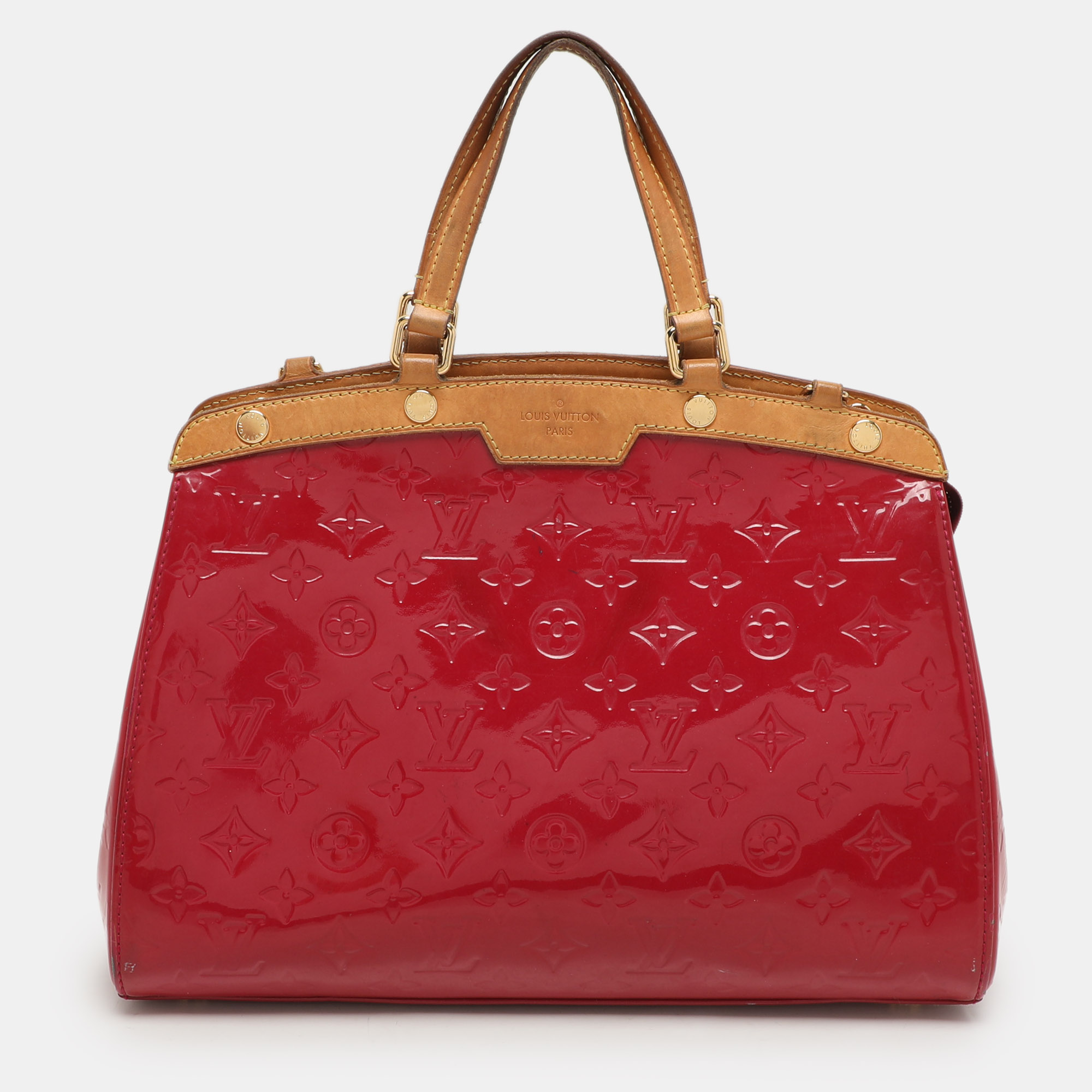 

Louis Vuitton Rose Pop Monogram Vernis Brea MM Bag, Pink
