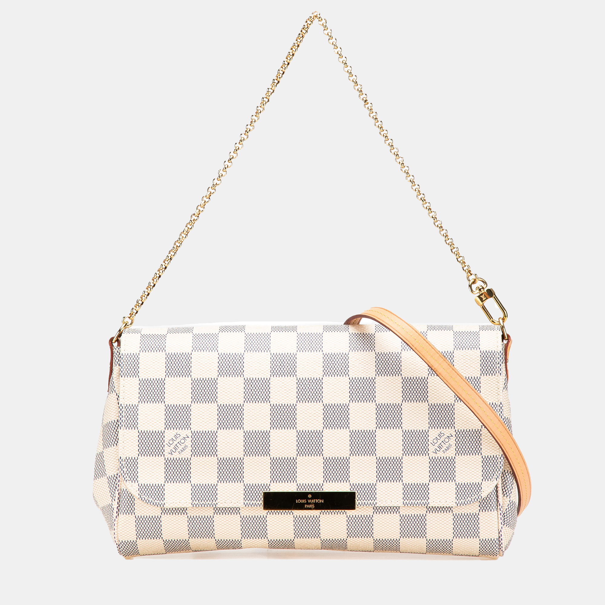 

Louis Vuitton White Damier Azur Favorite MM
