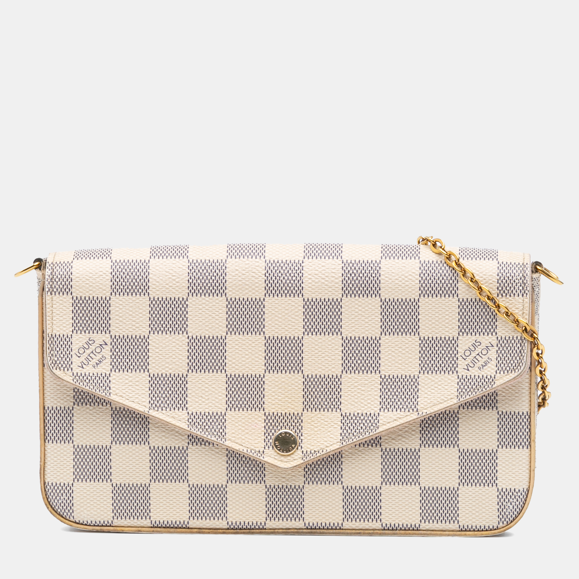 

Louis Vuitton Blue/White Damier Azur Pochette Felicie