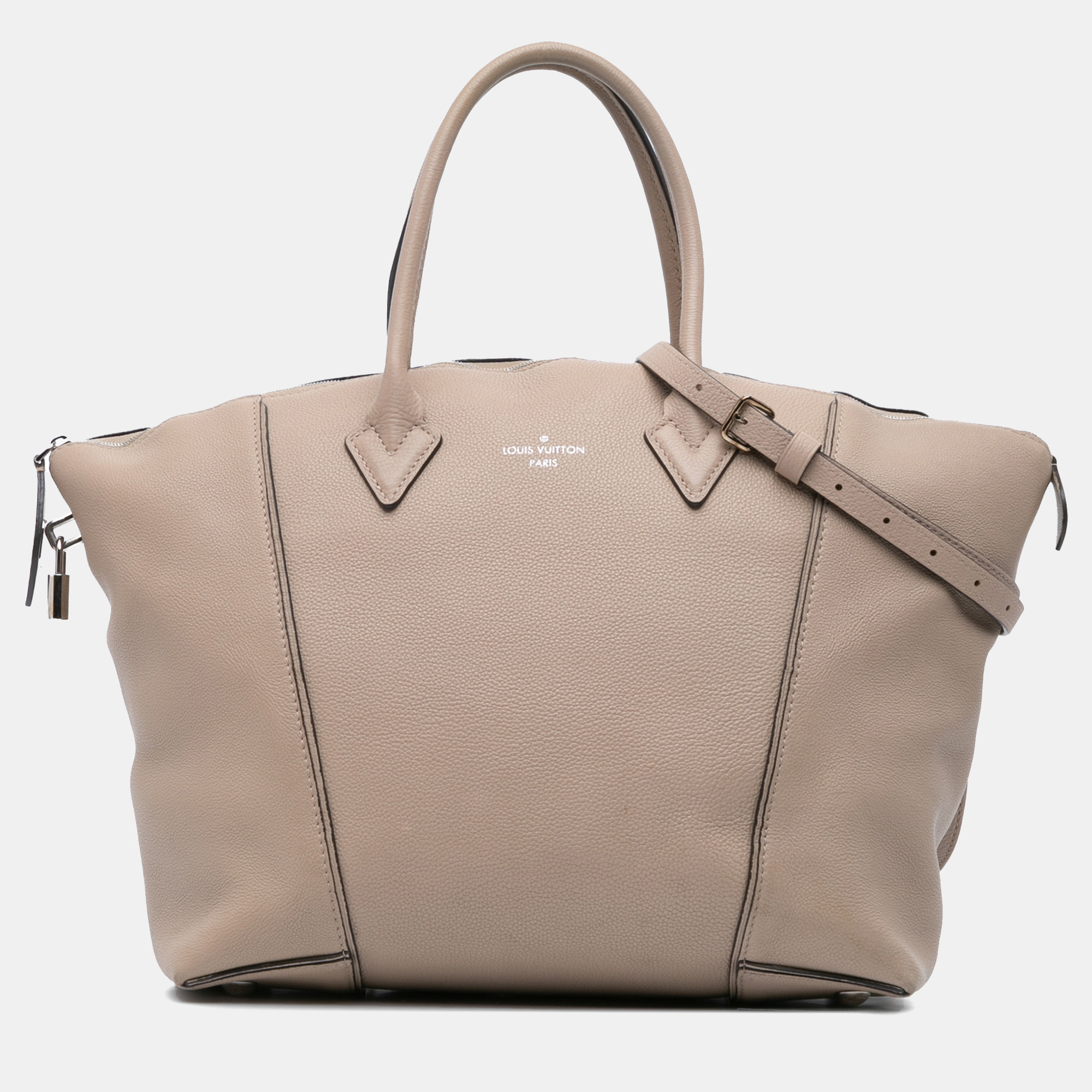 

Louis Vuitton Beige Taurillon Soft Lockit MM