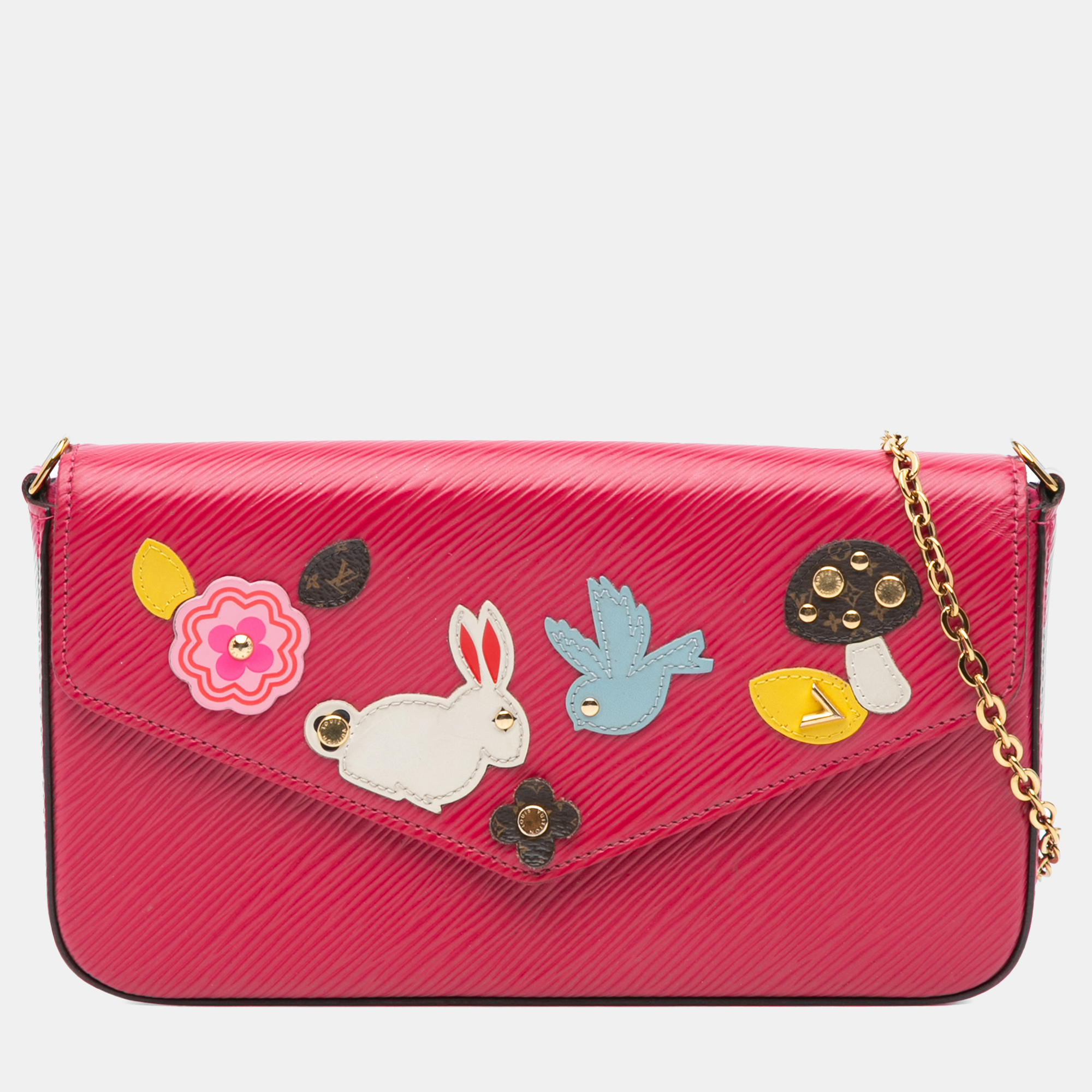 

Louis Vuitton Pink Epi Pochette Felicie Patchwork