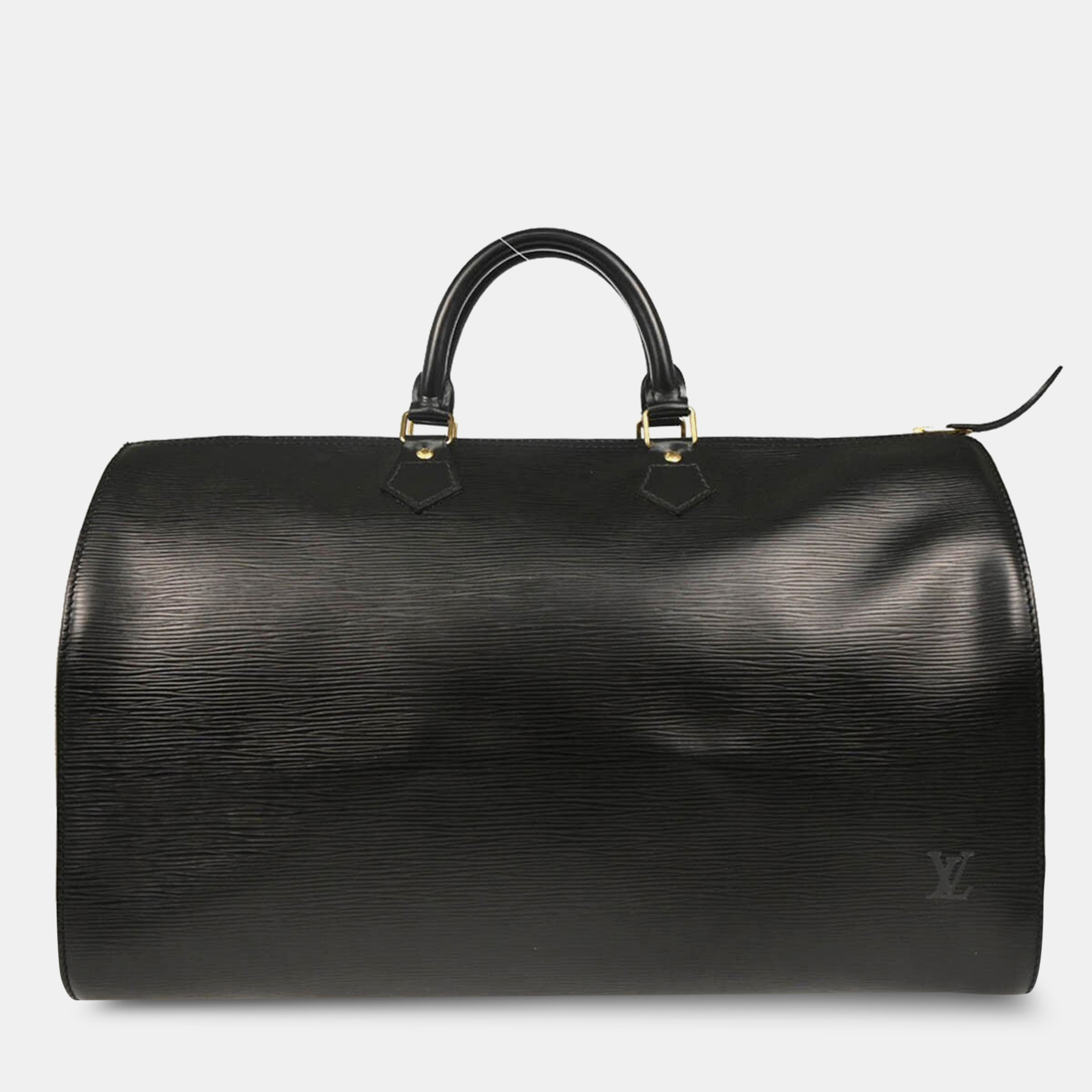 

Louis Vuitton Black Epi Speedy 40 Duffle Handbag
