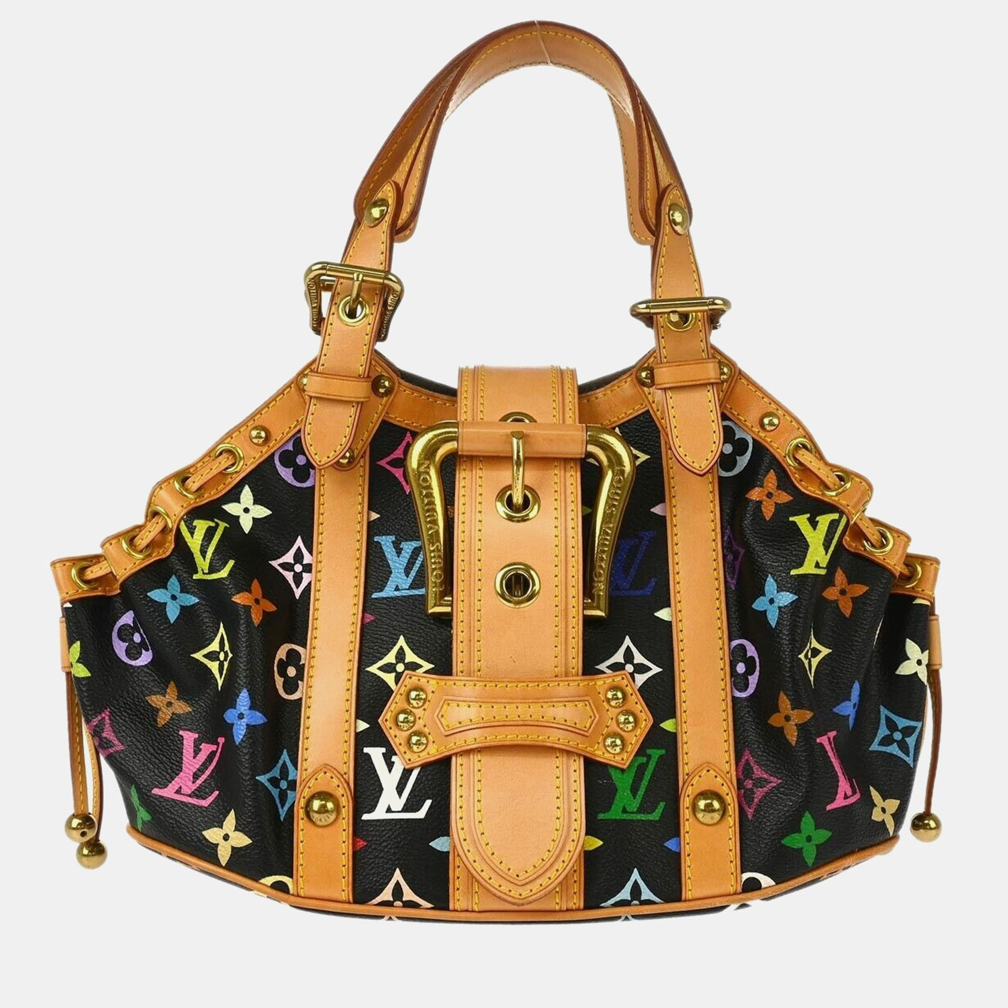 

Louis Vuitton Black Monogram Multicolor Theda Pm Handbag
