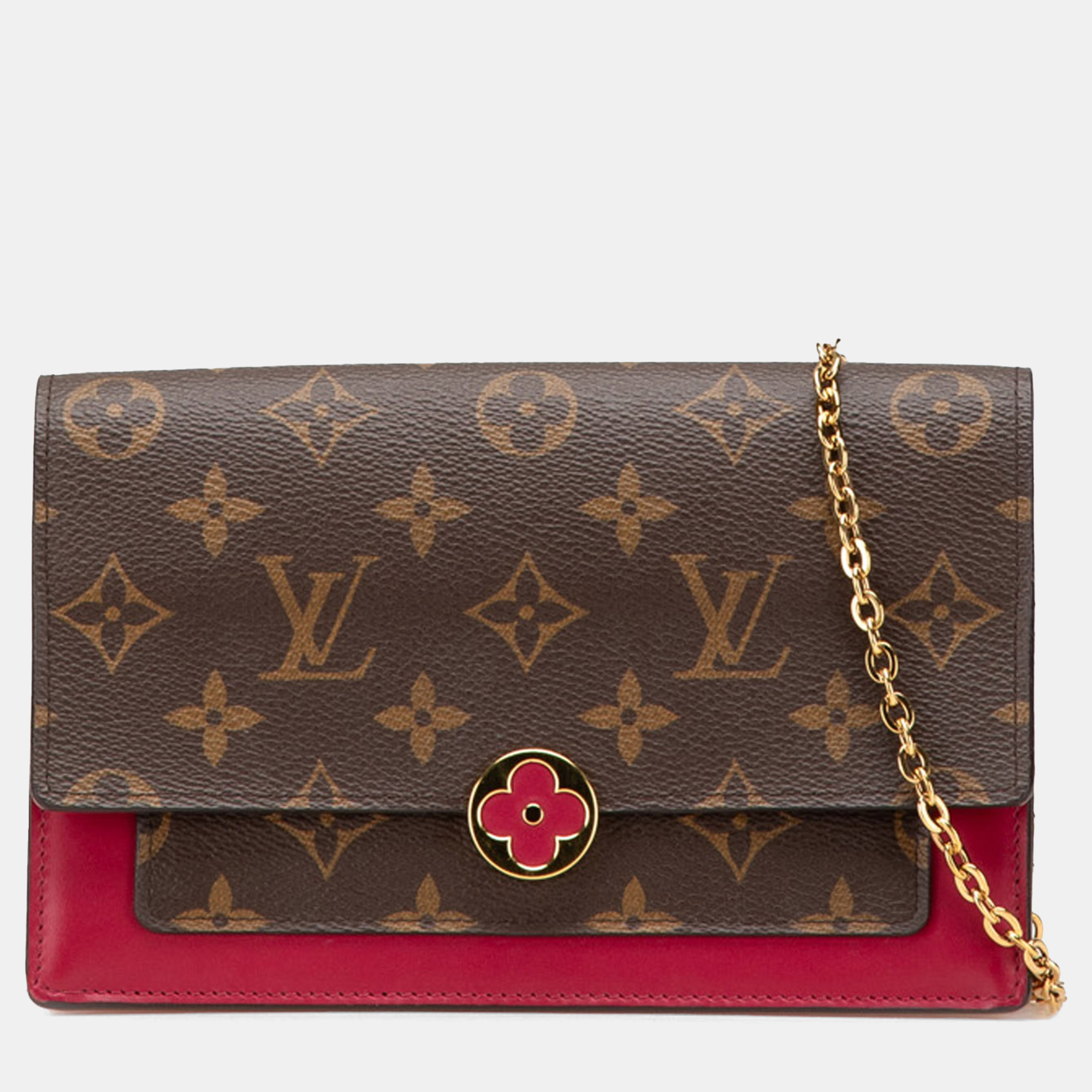 

Louis Vuitton Brown Monogram Flore Wallet On Chain