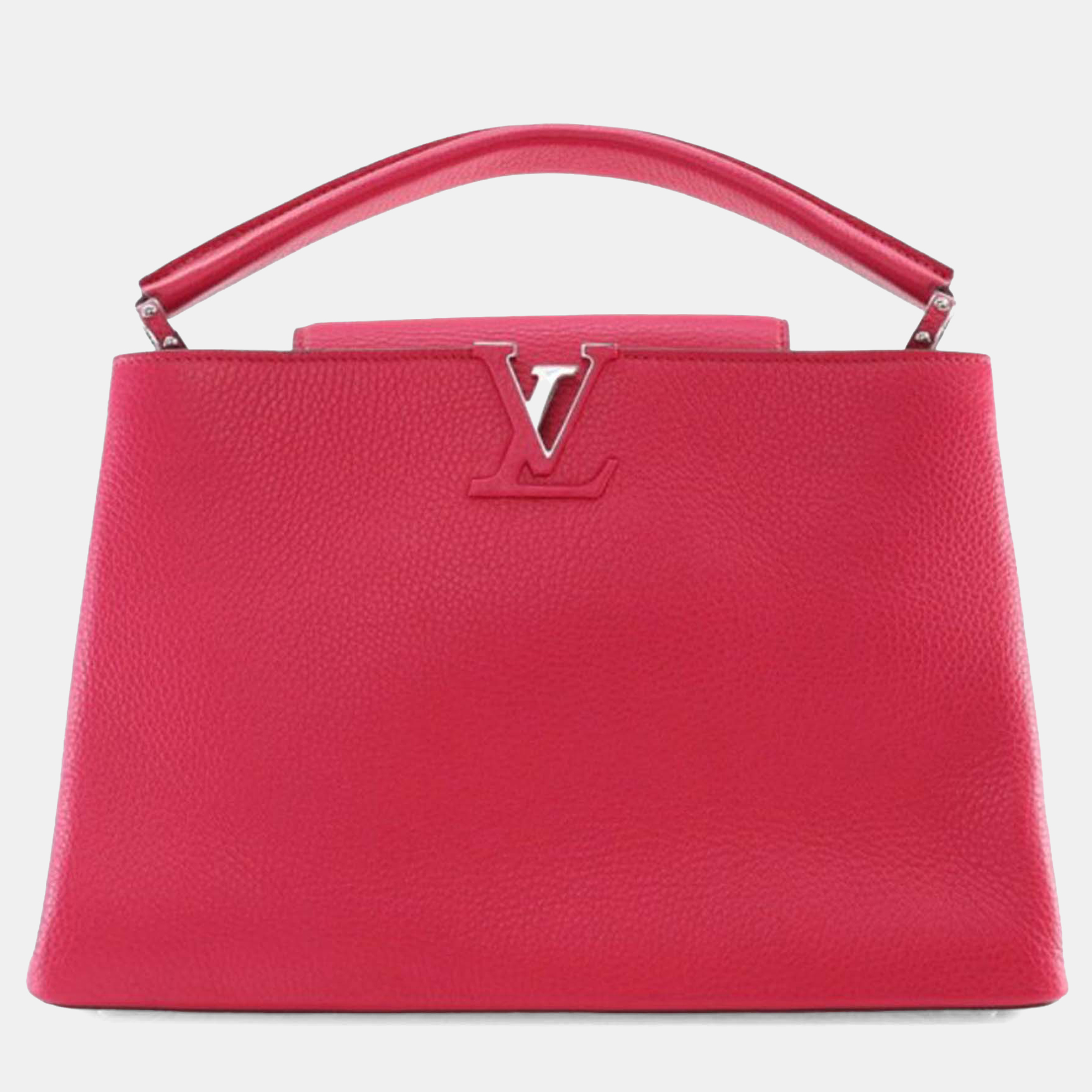 

Louis Vuitton Red Taurillon Capucines MM