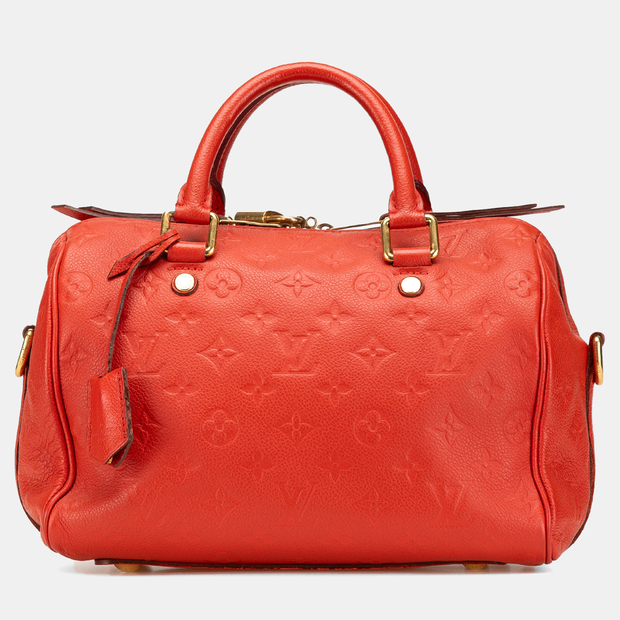 

Louis Vuitton Red Monogram Empreinte Speedy Bandouliere 25