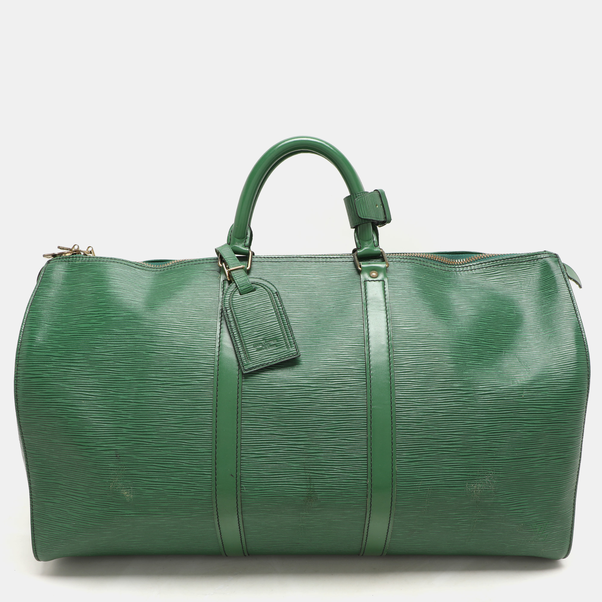 

Louis Vuitton Green Epi Leather Keepall 50 Bag