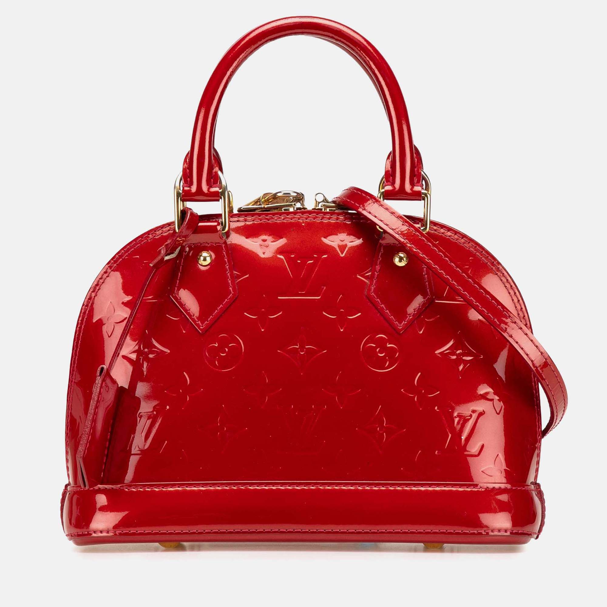 

Louis Vuitton Red Monogram Vernis Alma BB