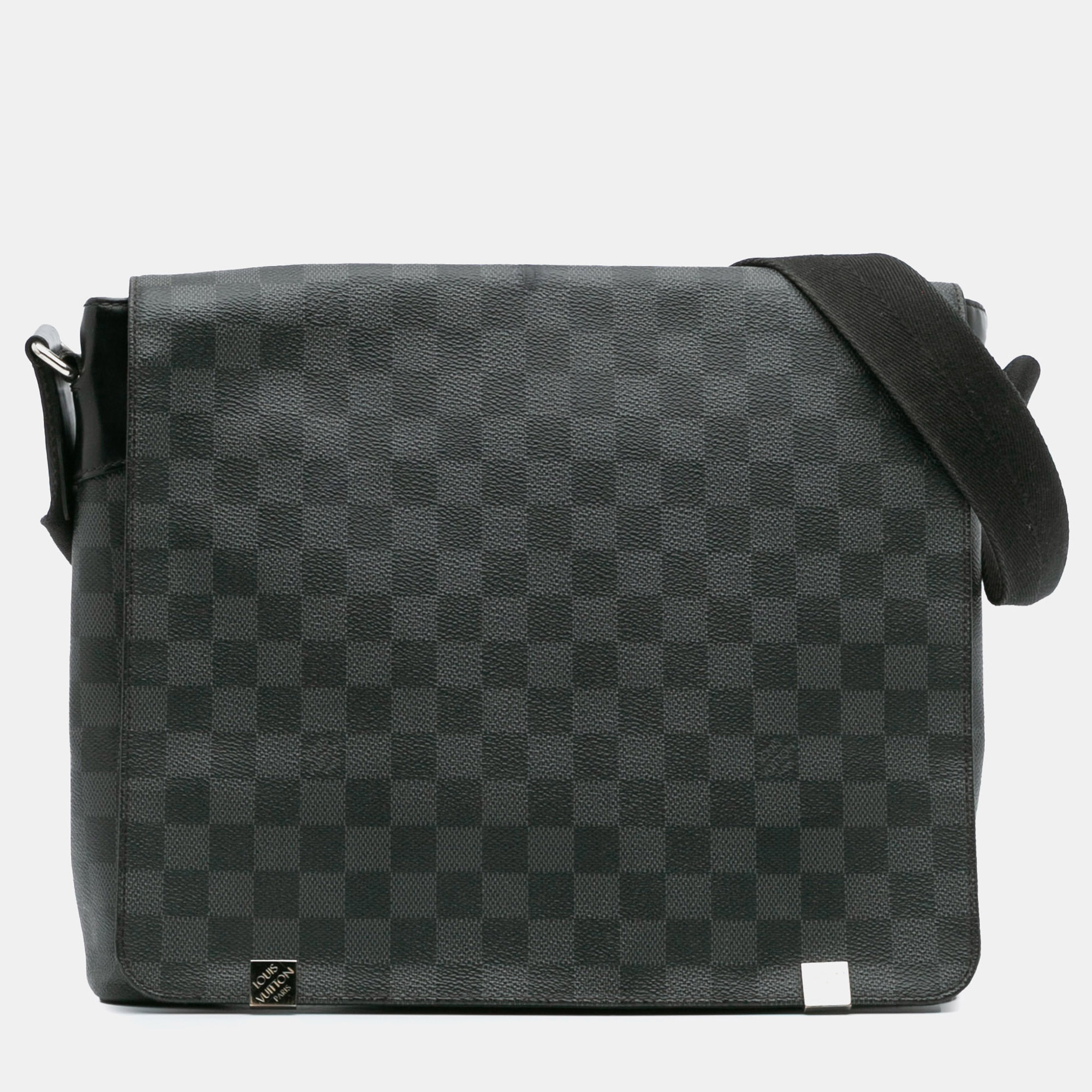 

Louis Vuitton Black Damier Graphite District MM