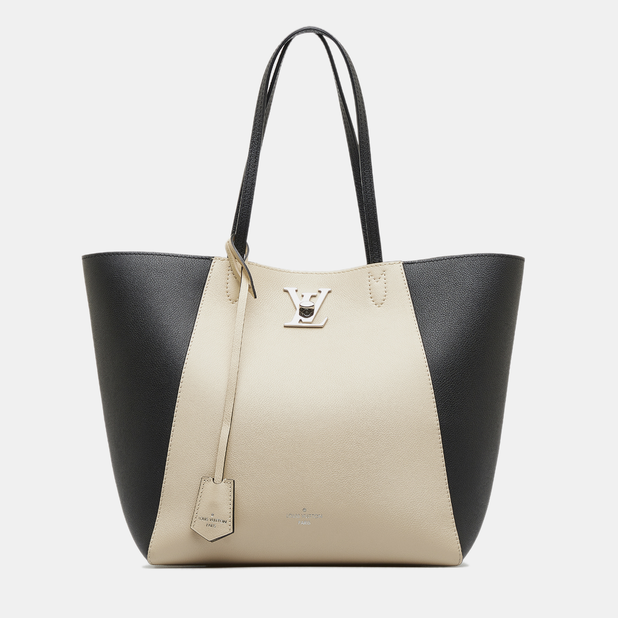 

Louis Vuitton Beige Black LockMe Cabas