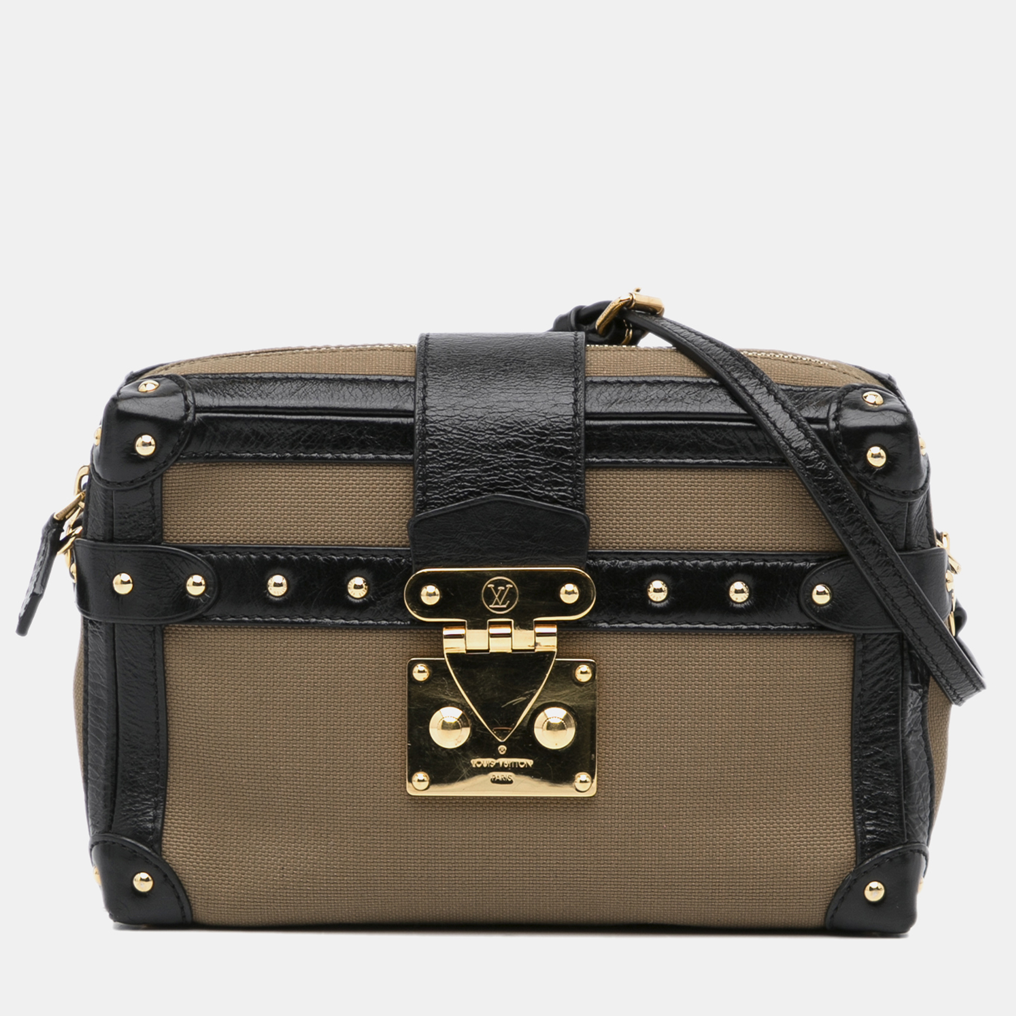 

Louis Vuitton Black/Brown Canvas Petite Malle Soft MM