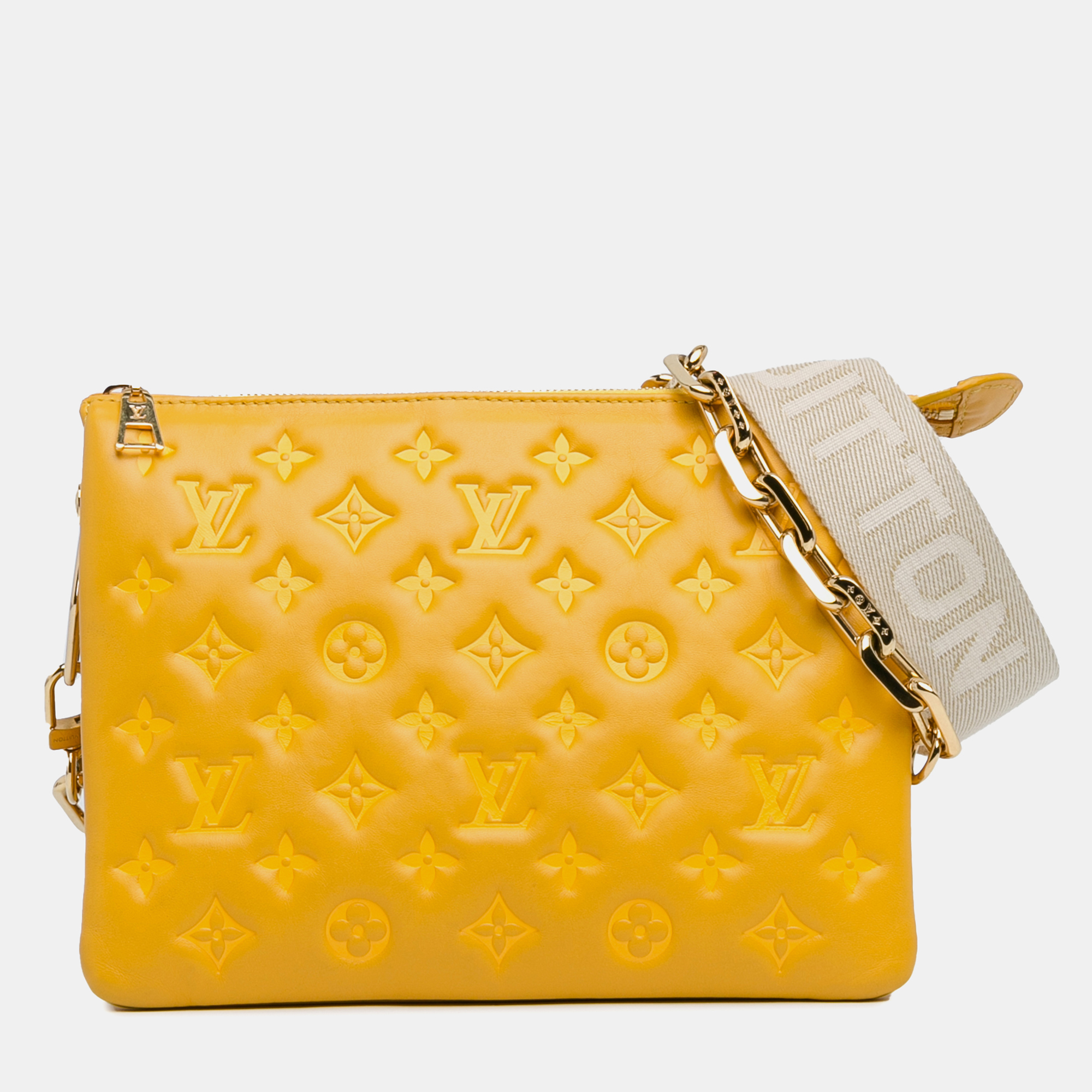 

Louis Vuitton Yellow Monogram Coussin PM