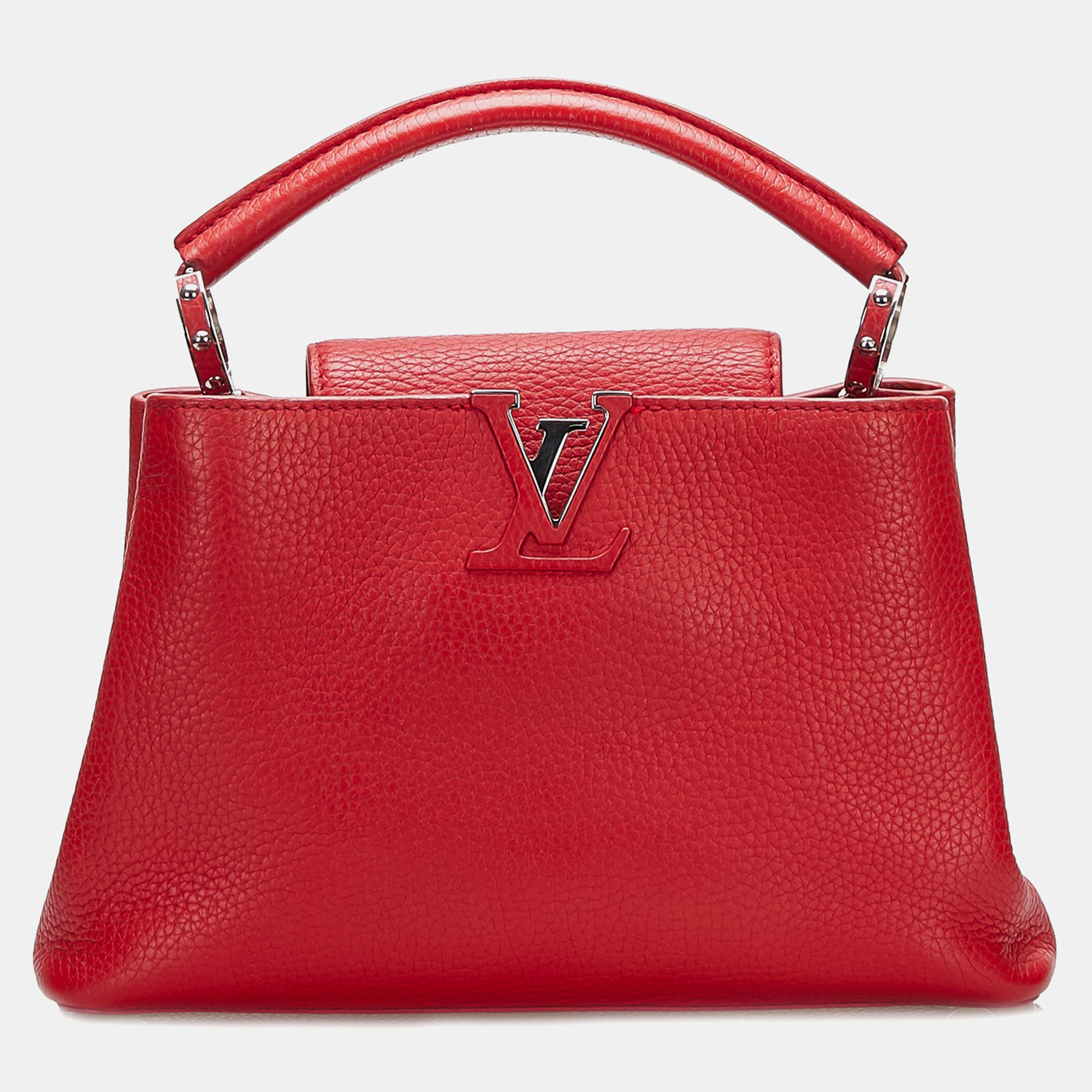 

Louis Vuitton Red Taurillon Capucines BB