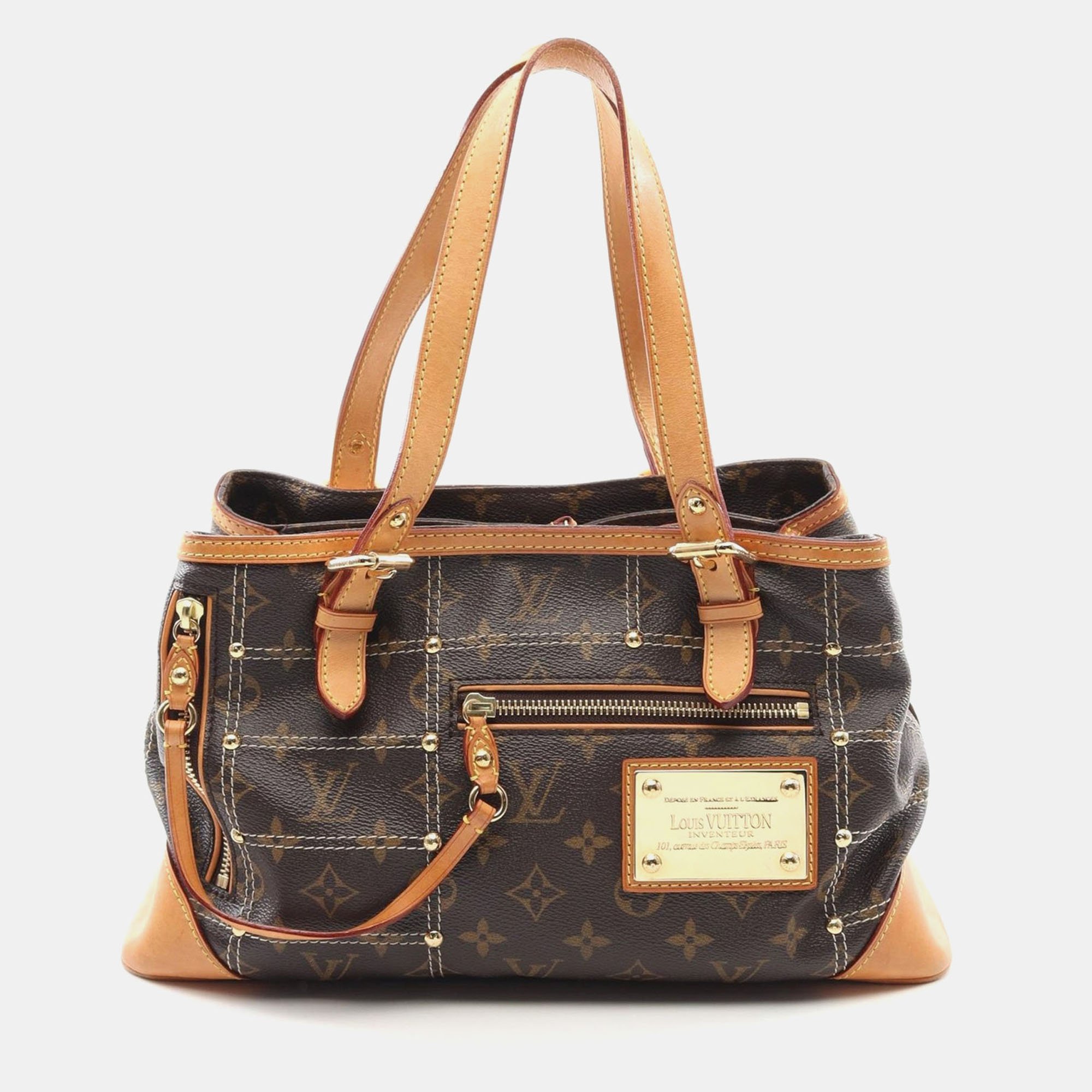 

Louis Vuitton Rivette Hand Shoulder Bag Monogram Leather Brown