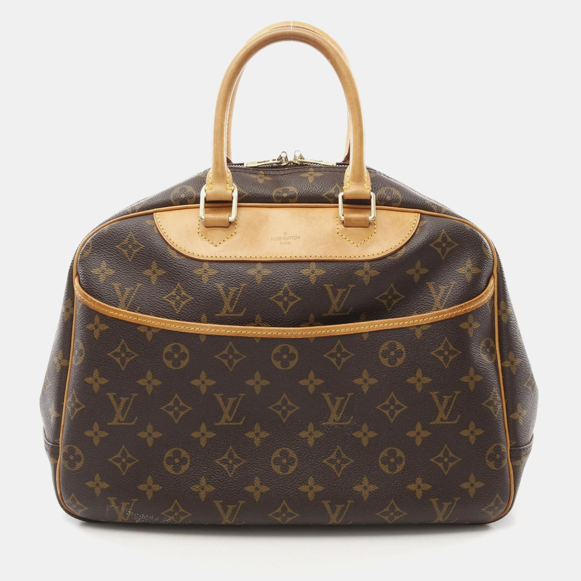 

Louis Vuitton Deauville Bowling Vanity Monogram Handbag Pvc Brown