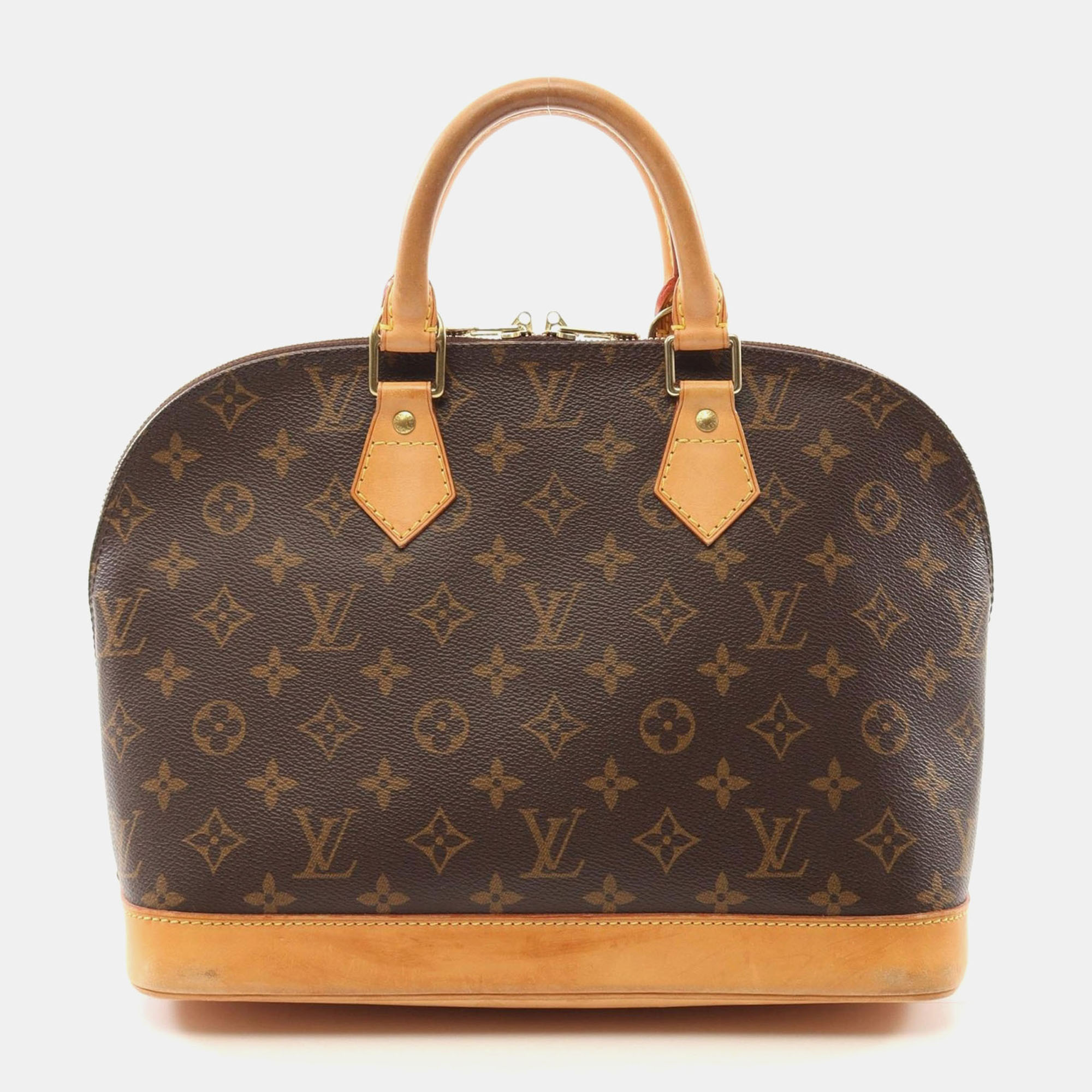 

Louis Vuitton Alma Pm Handbag Monogram Canvas Leather Brown Lv