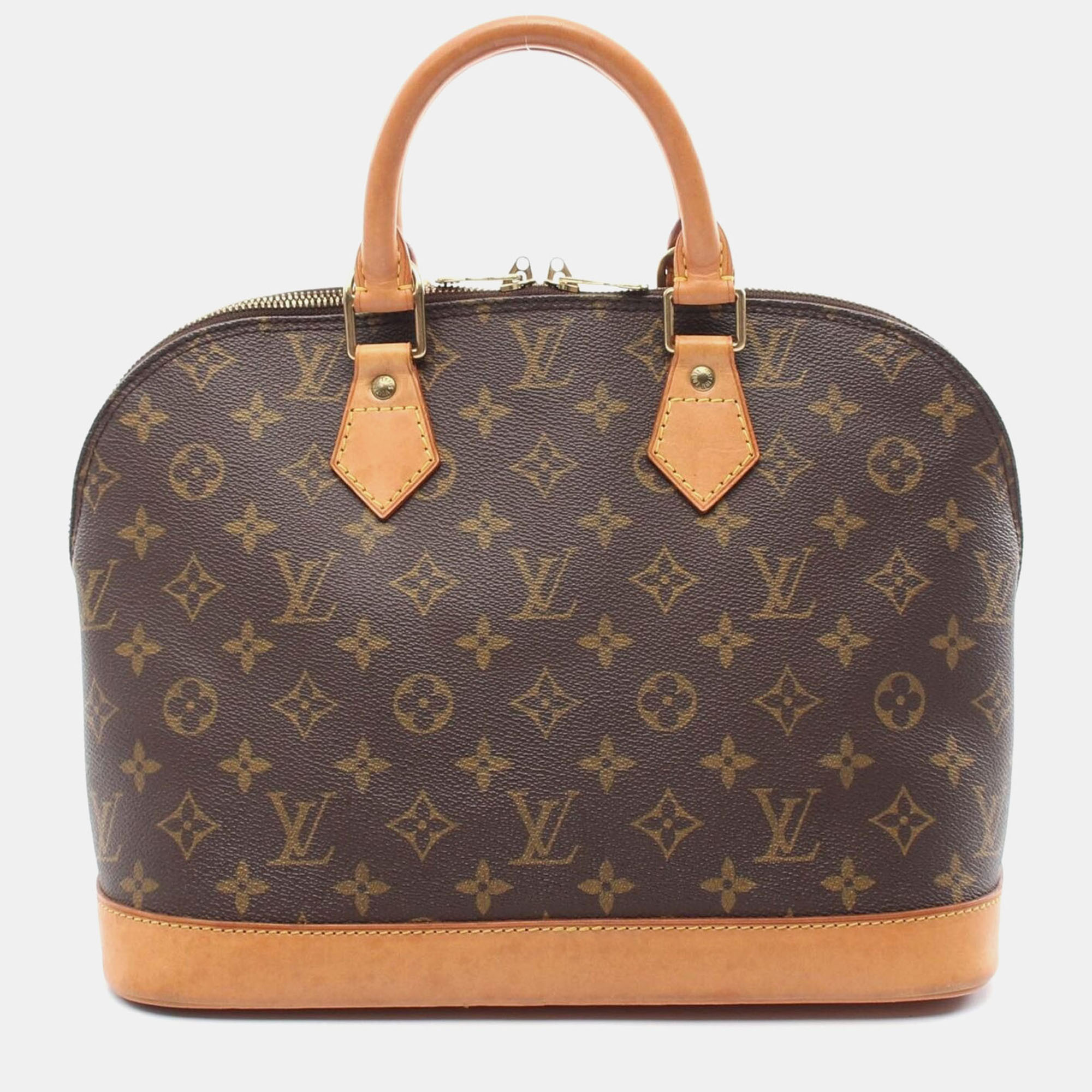 

Louis Vuitton Alma Pm Hand Bag Monogram Canvas Leather Brown Lv