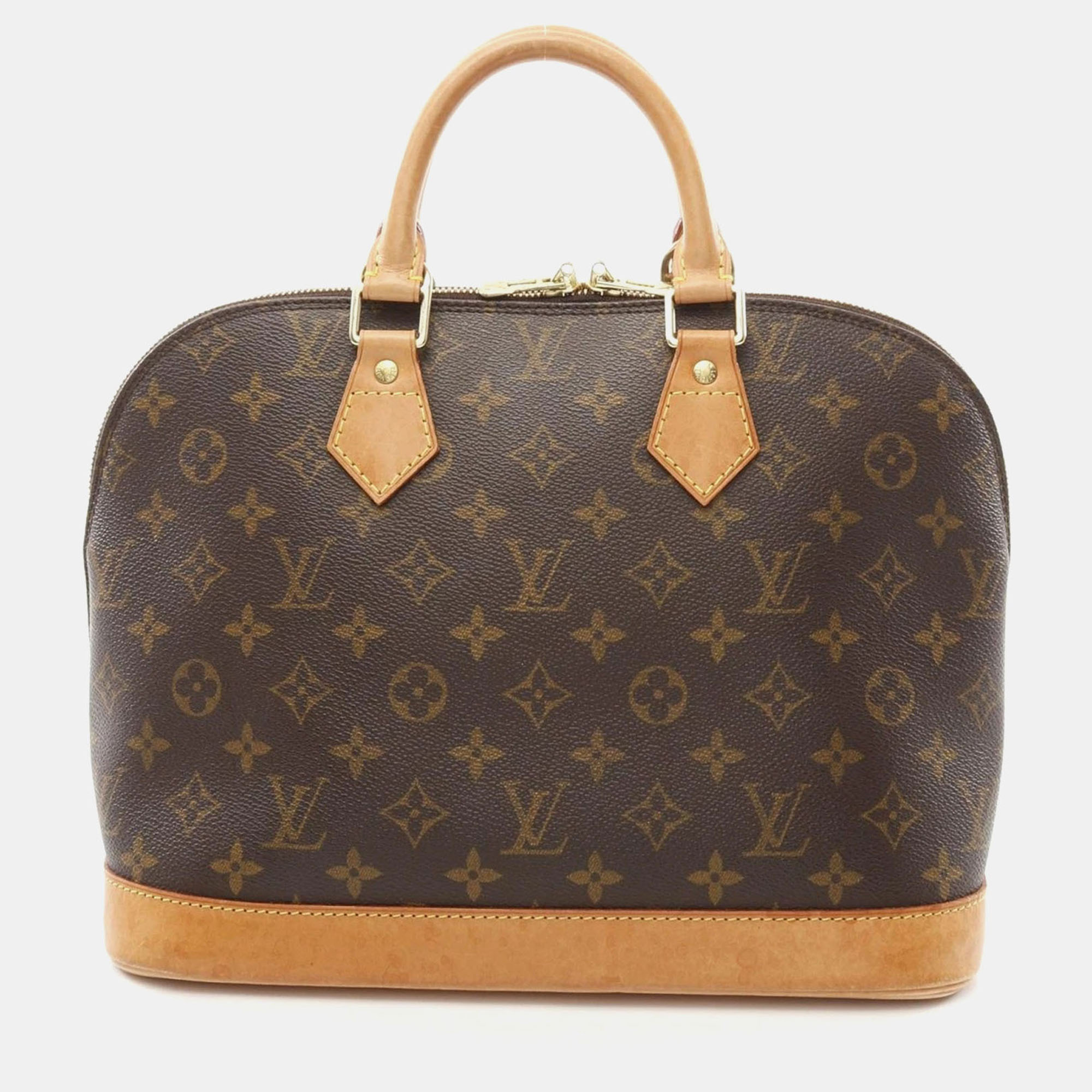 

Louis Vuitton Alma Pm Handbag Monogram Canvas Leather Brown Lv
