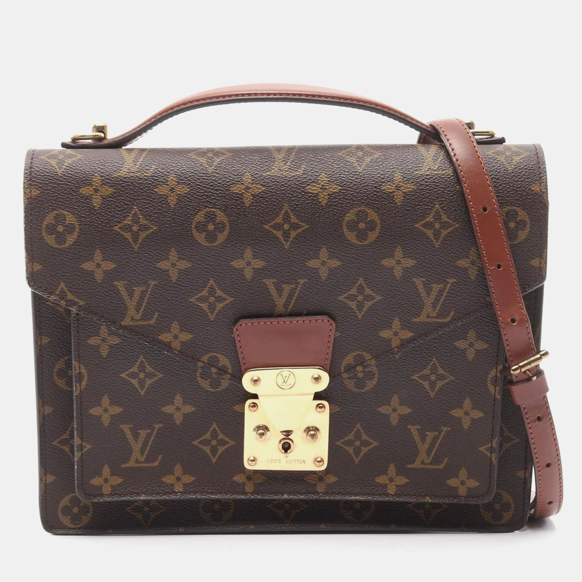 

Louis Vuitton Monceau 28 2Way Handbag Monogram Canvas Brown Lv